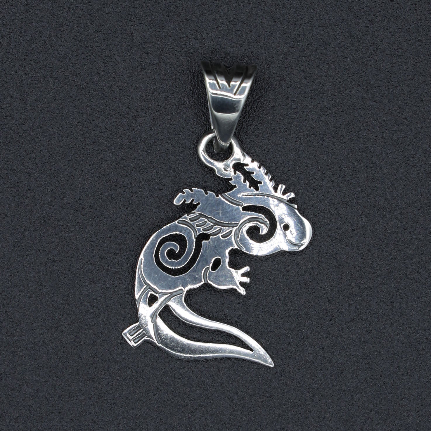 Sterling Silver Delicate Axolotl Pendant