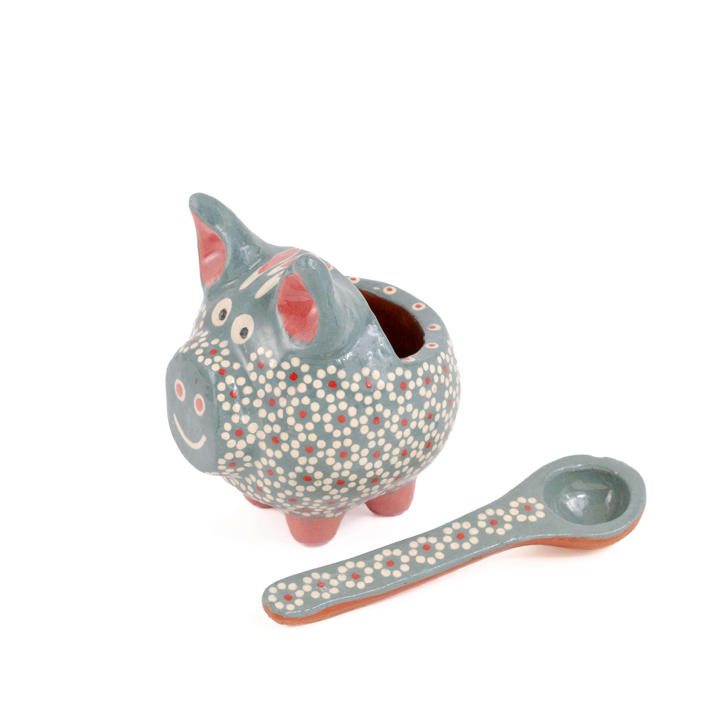 Capula Cochinito Salsero with Spoon