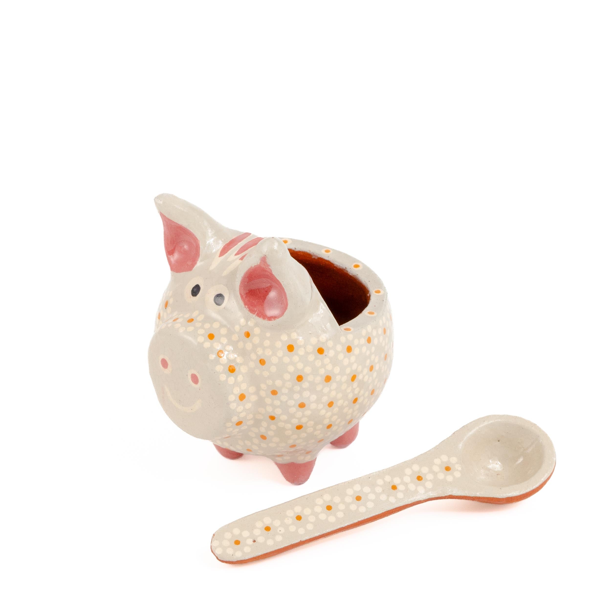 Capula Cochinito Salsero with Spoon