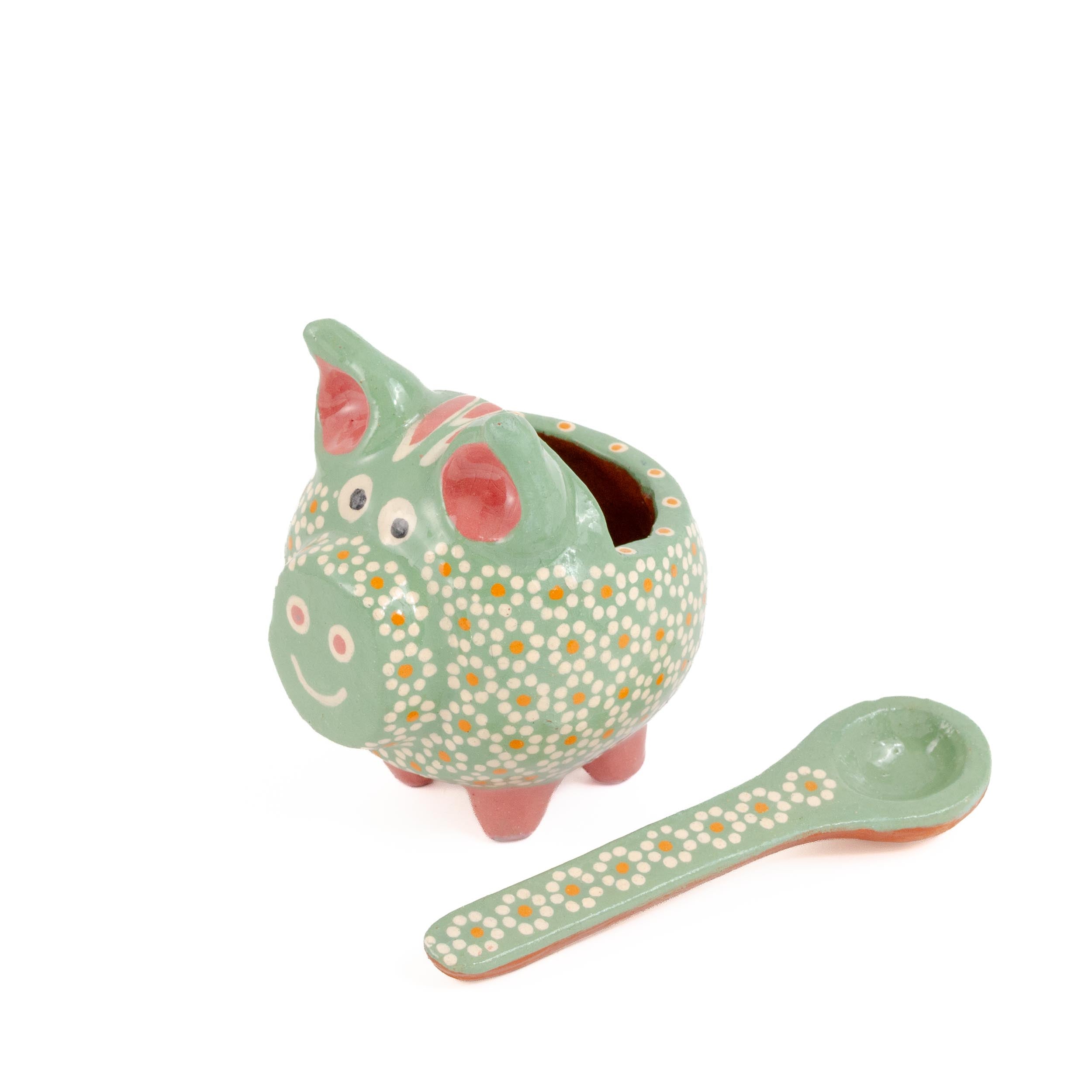 Capula Cochinito Salsero with Spoon