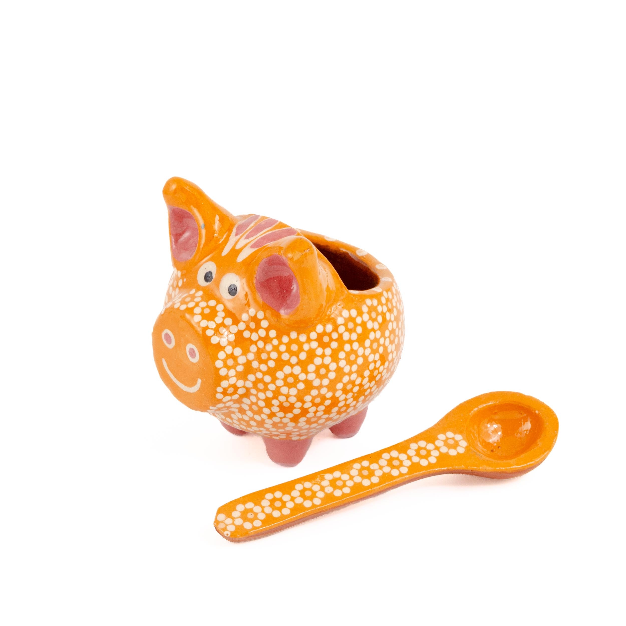 Capula Cochinito Salsero with Spoon