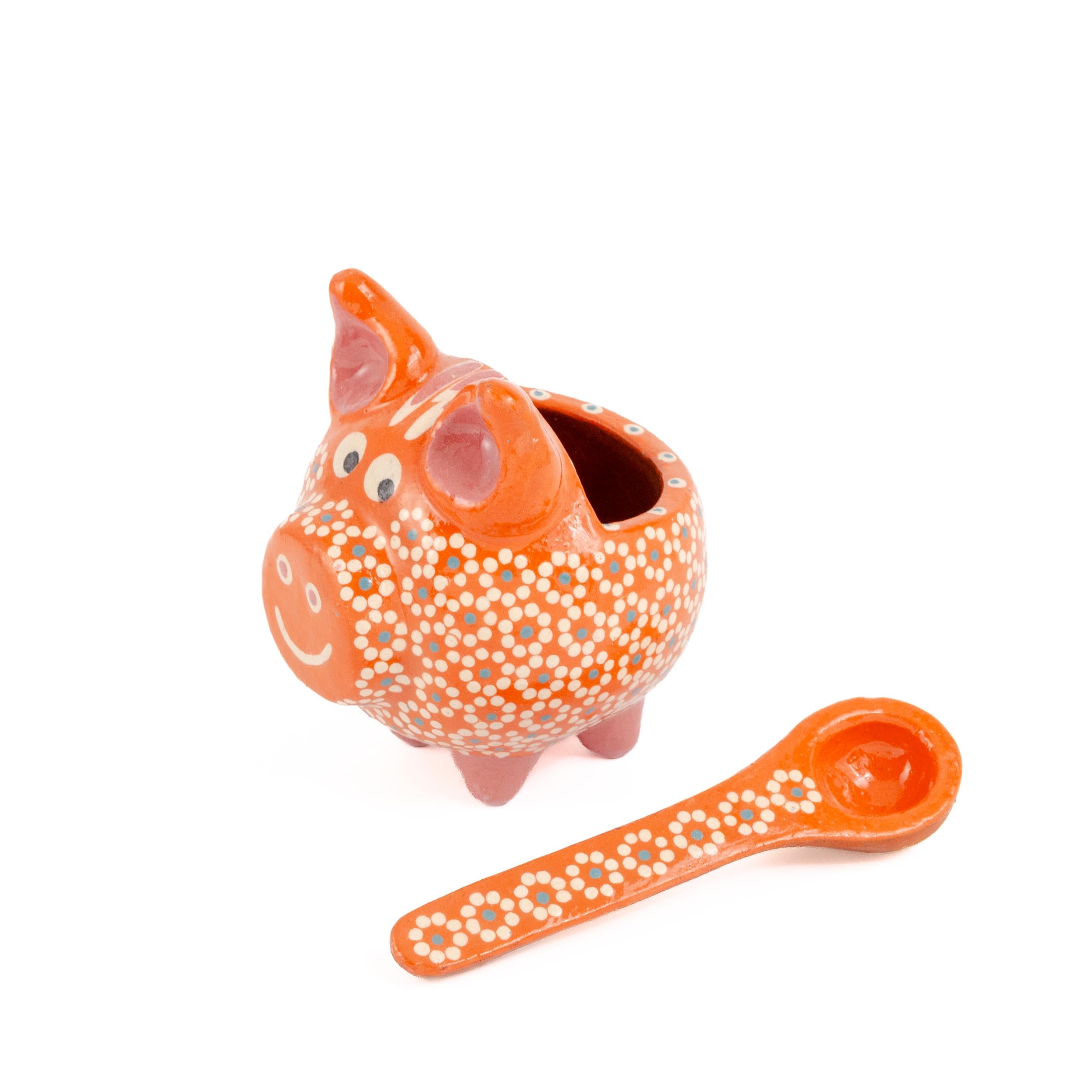 Capula Cochinito Salsero with Spoon