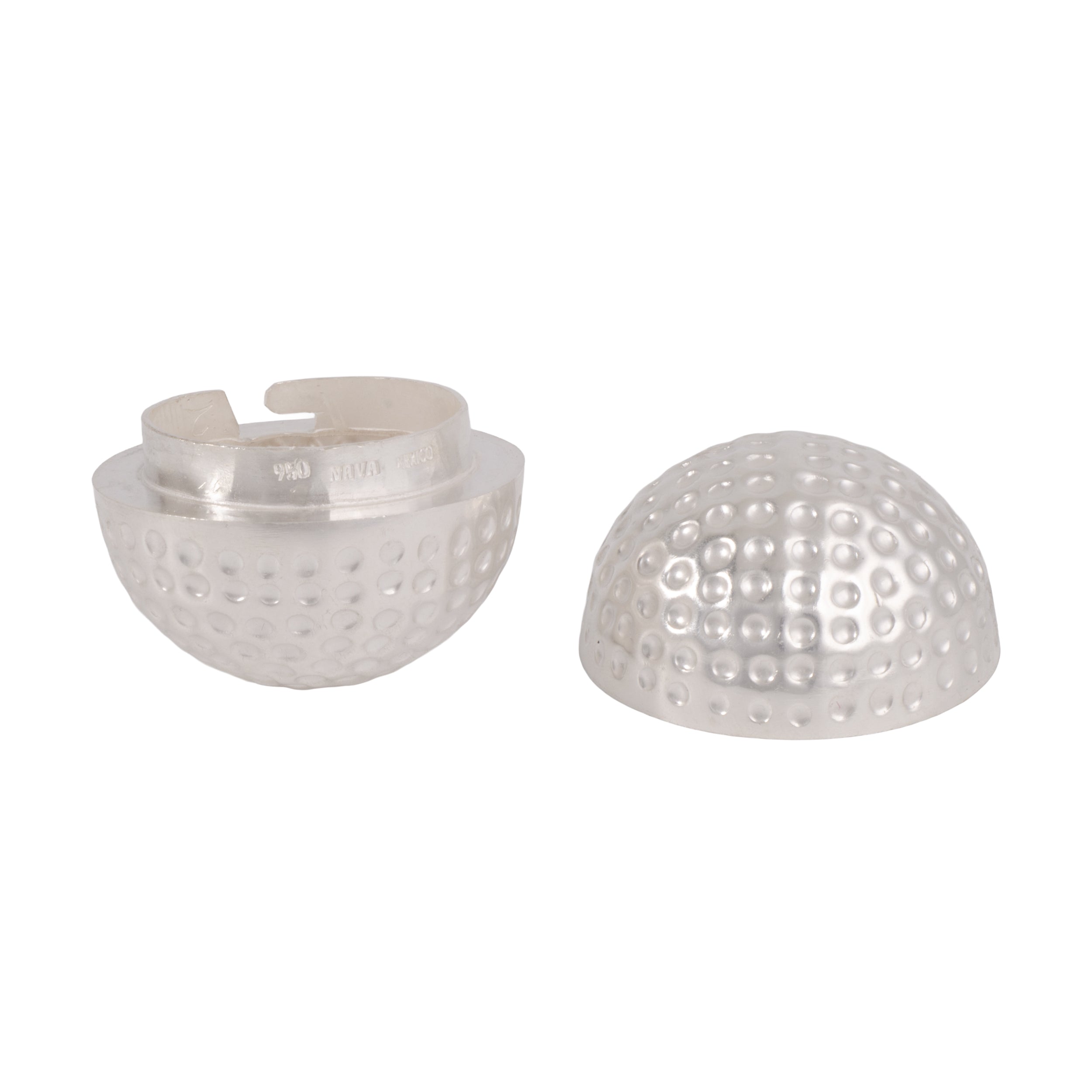 Sterling Silver Golf Ball Pill Box