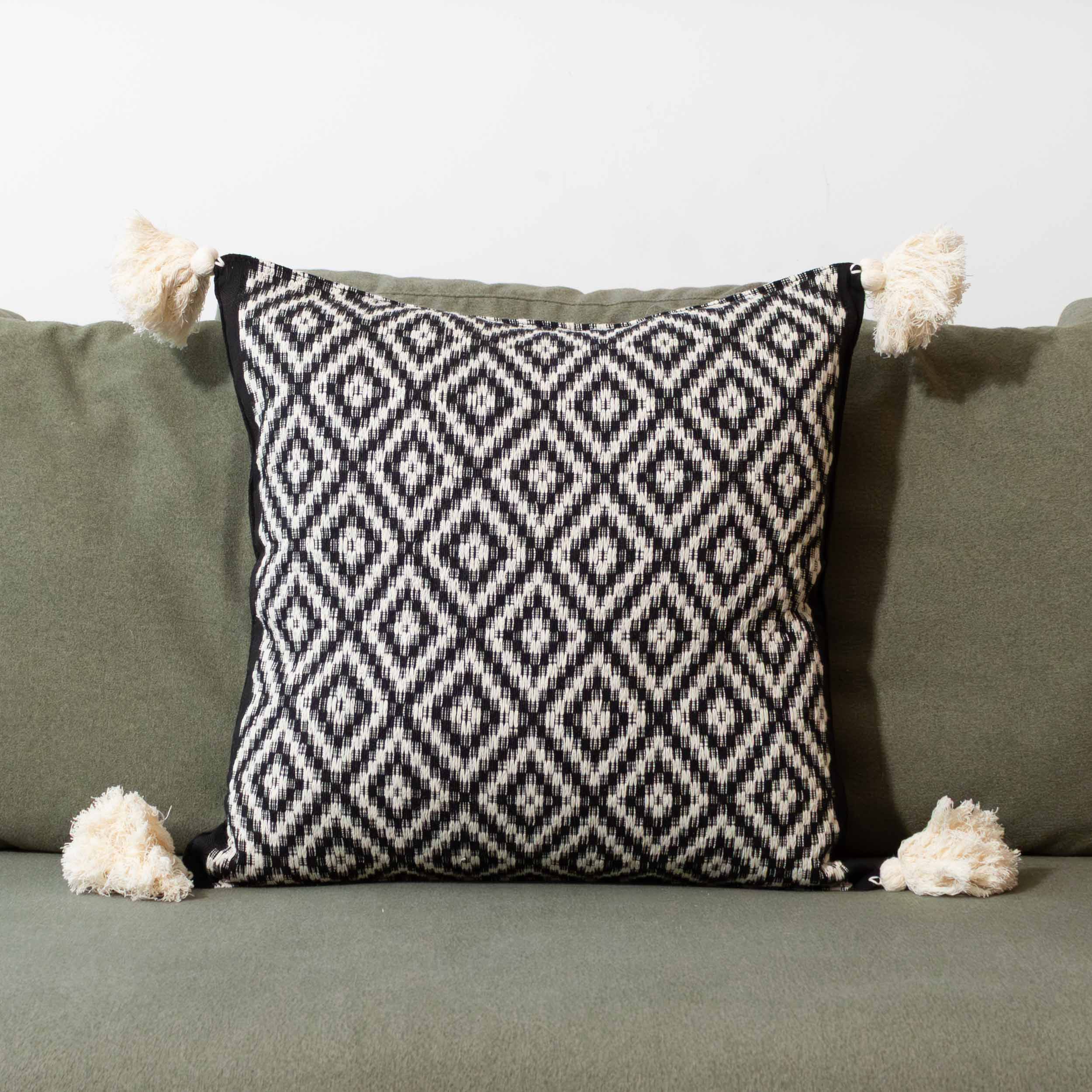 Pedal Loom Textured Diamond Pillow Cover, 20" x 20"