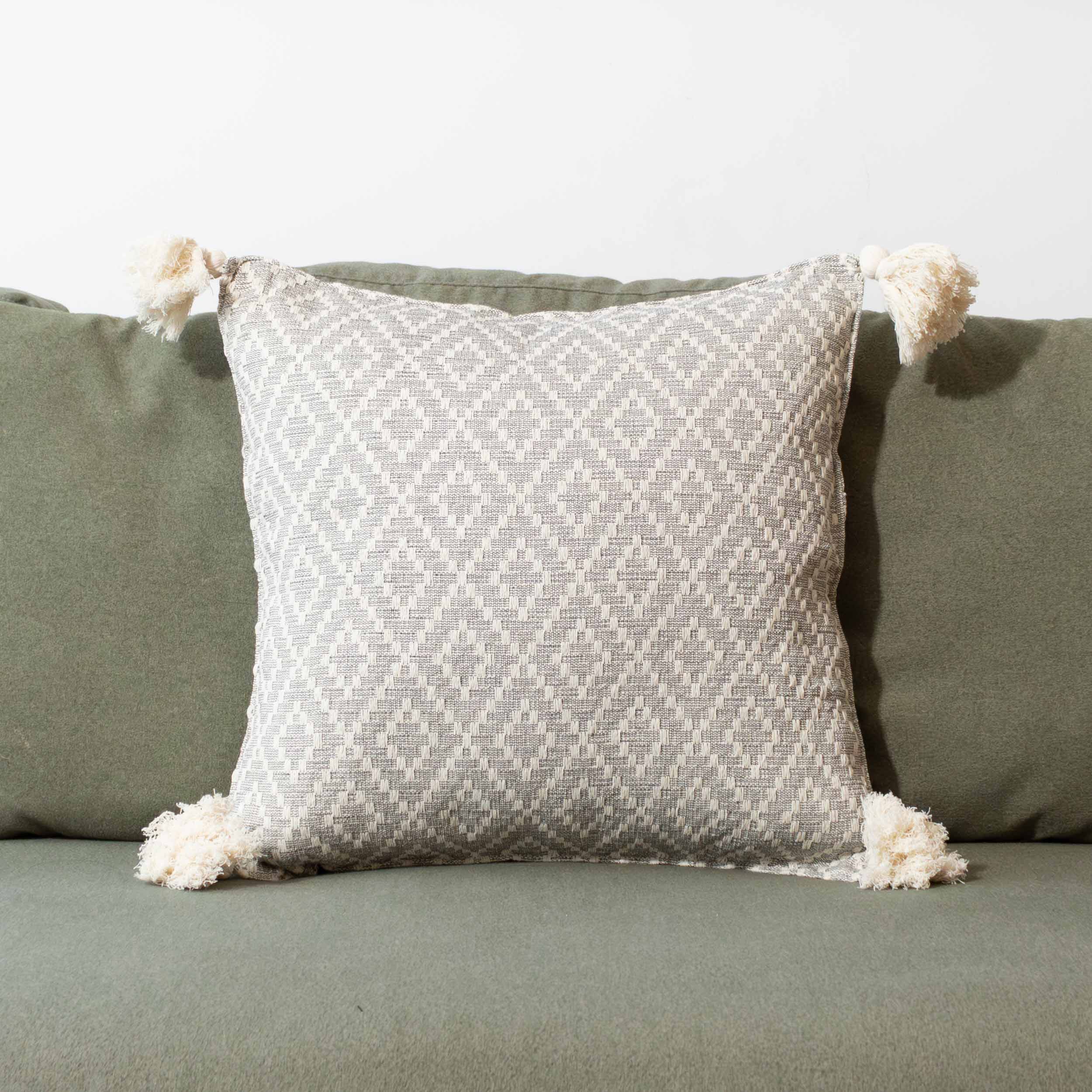 Pedal Loom Textured Diamond Pillow Cover, 20" x 20"