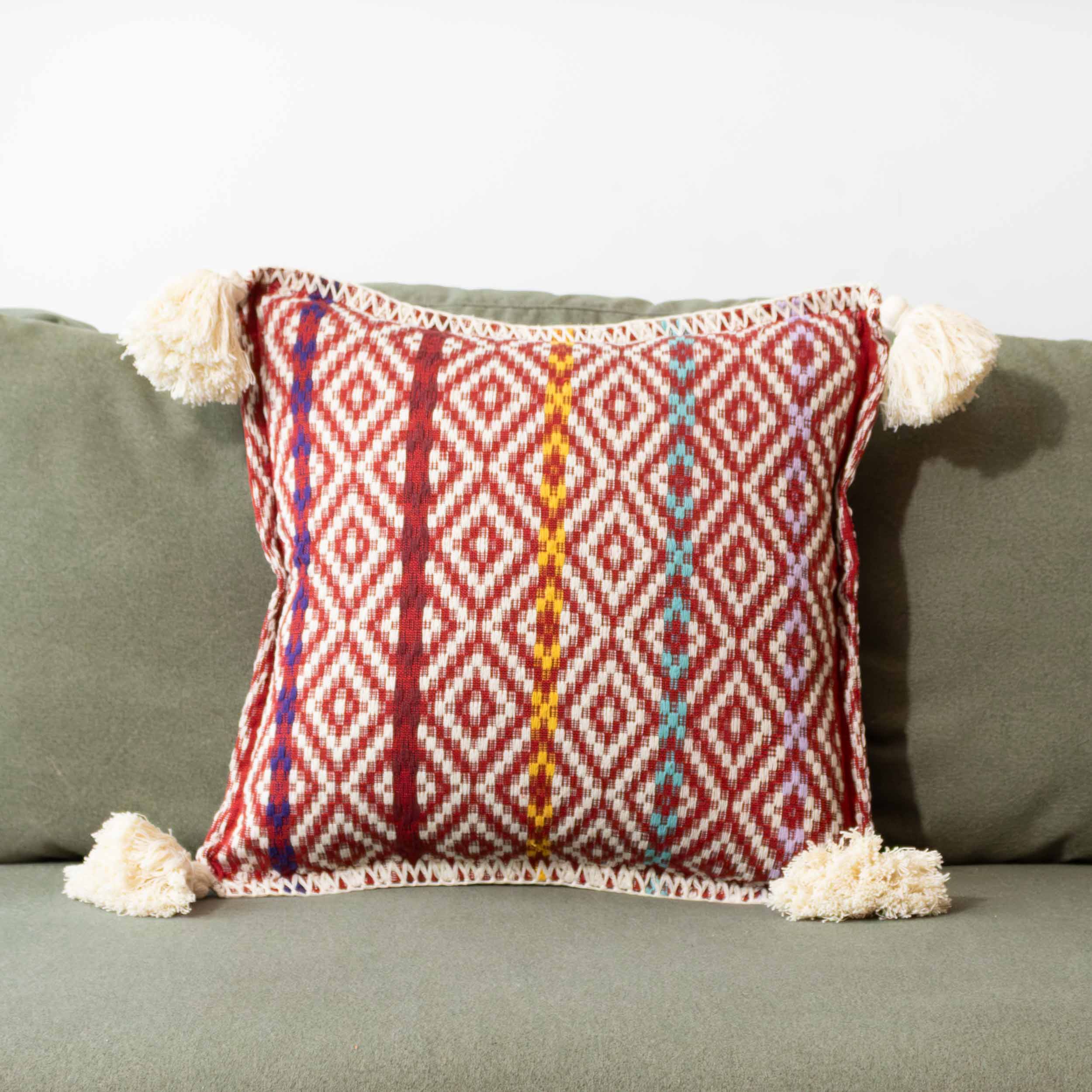 Pedal Loom Textured Diamond Pillow Cover, 20" x 20"