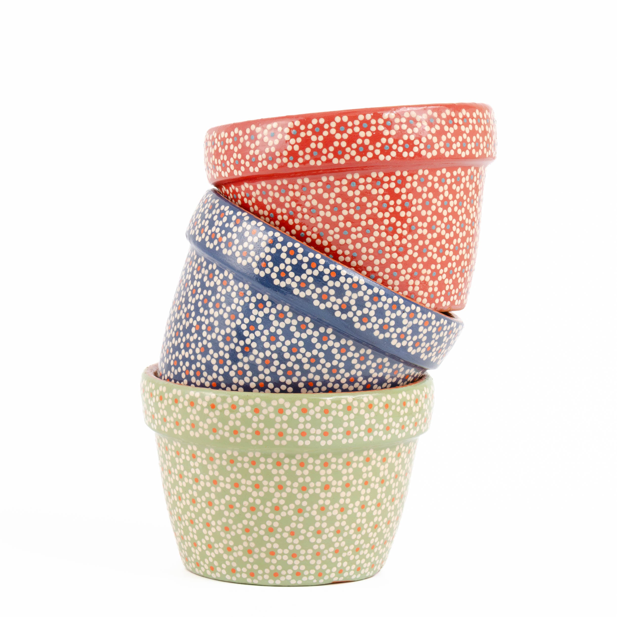 Capula Hand-Painted 4" Clay Planter