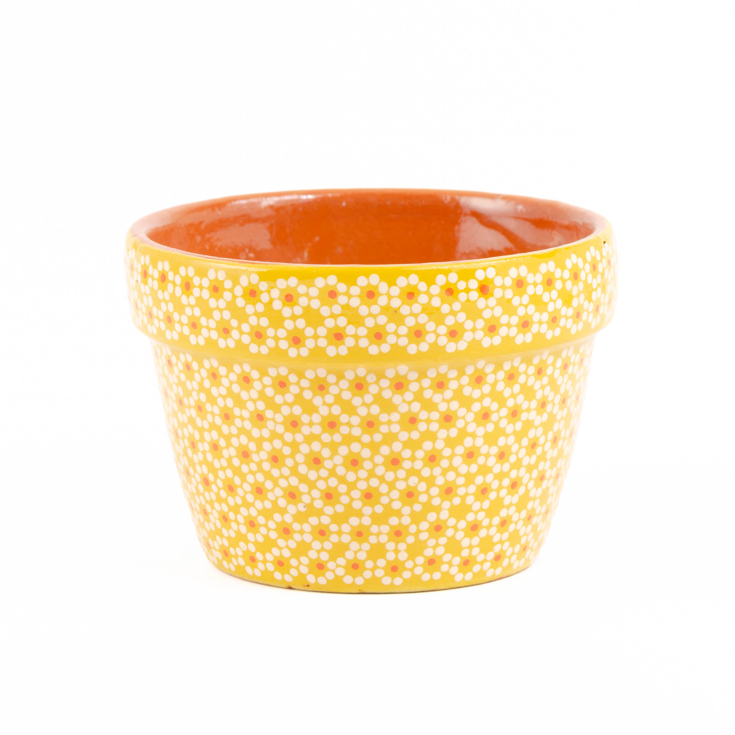 Capula Hand-Painted 4" Clay Planter