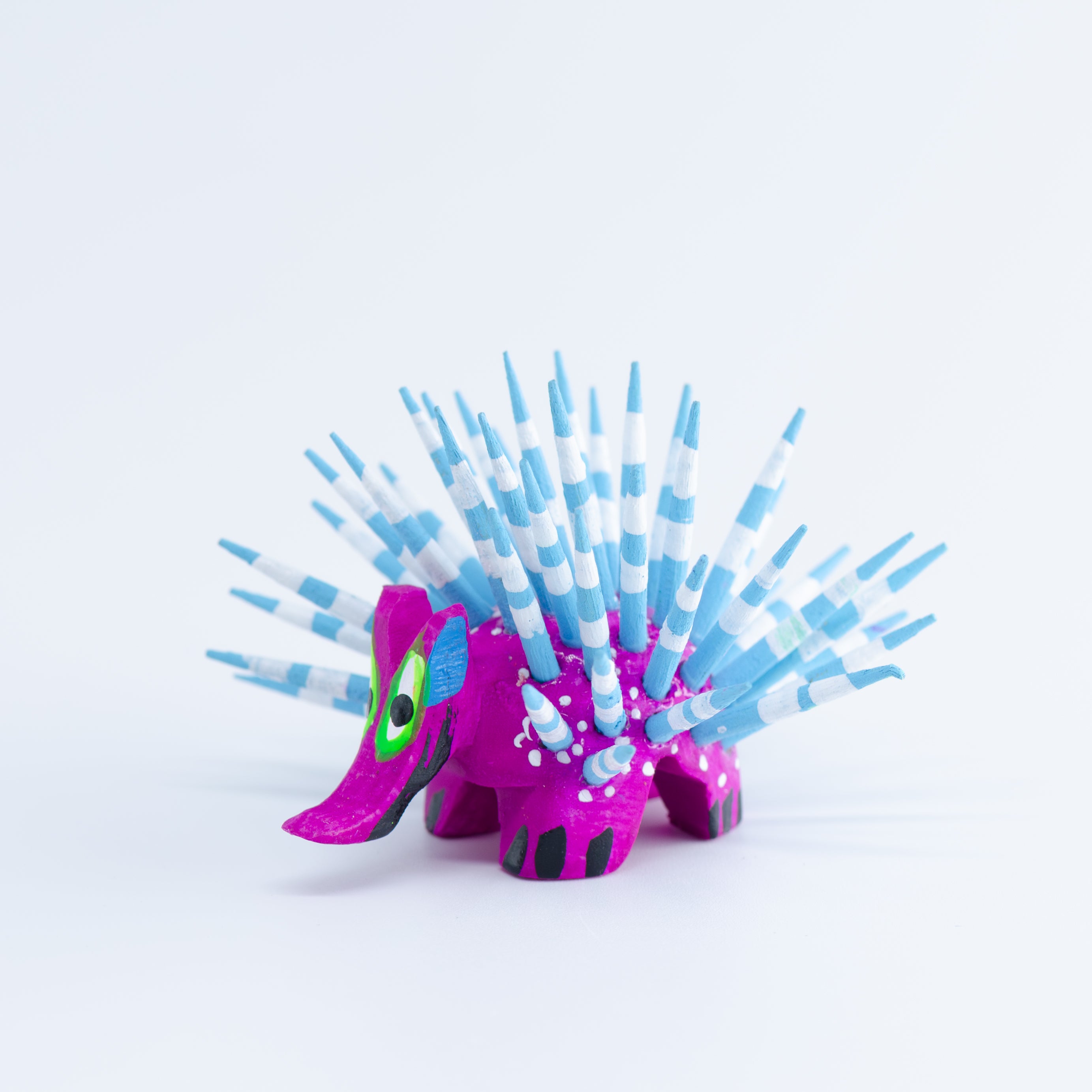 Hand Painted Porcupine Wooden Figurine Alebrije