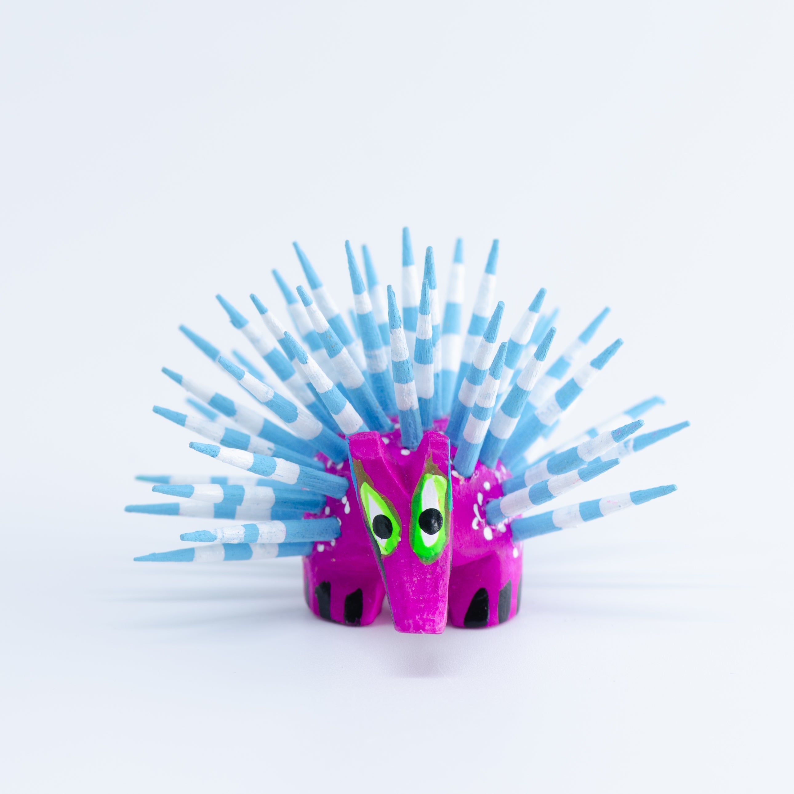 Hand Painted Porcupine Wooden Figurine Alebrije