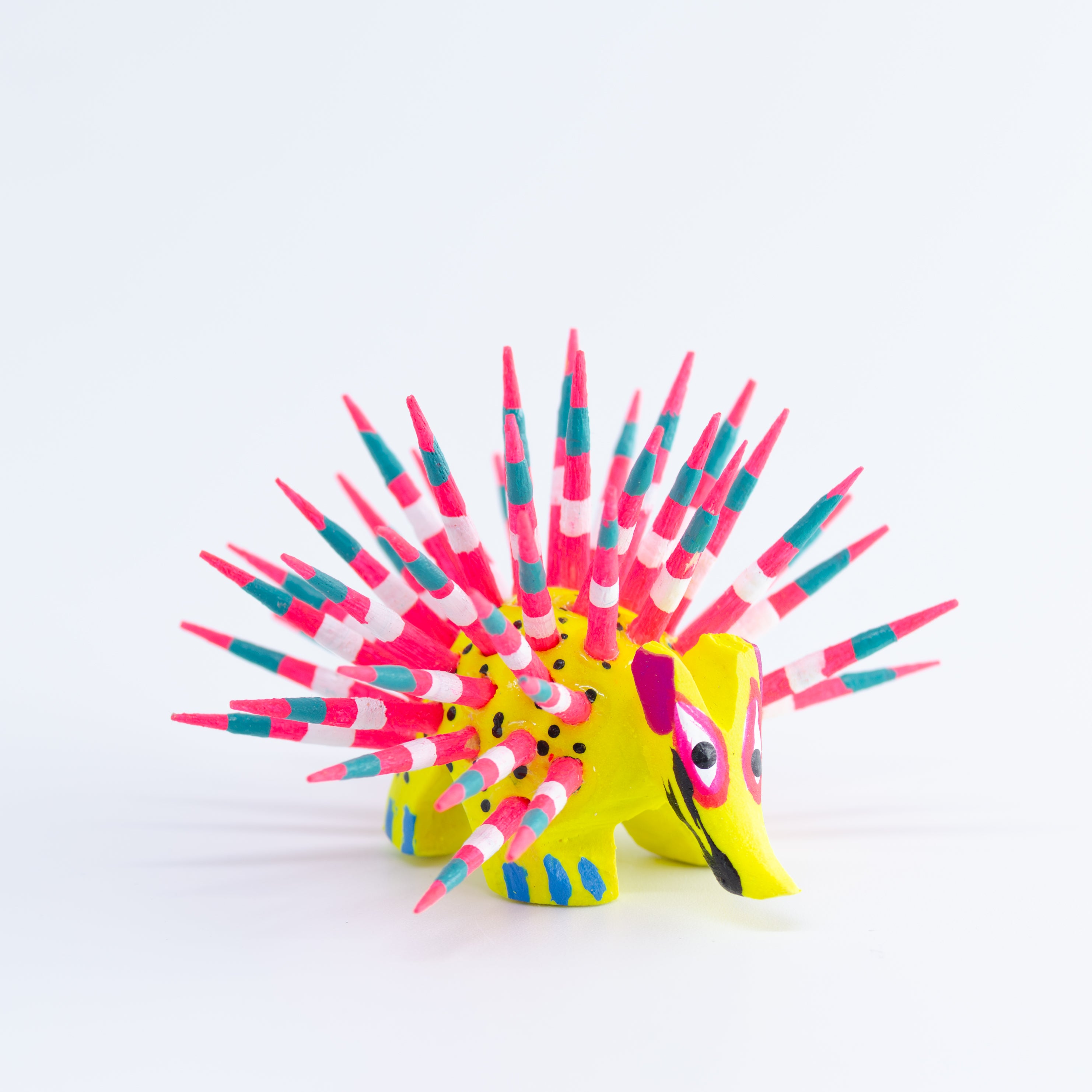 Hand Painted Porcupine Wooden Figurine Alebrije