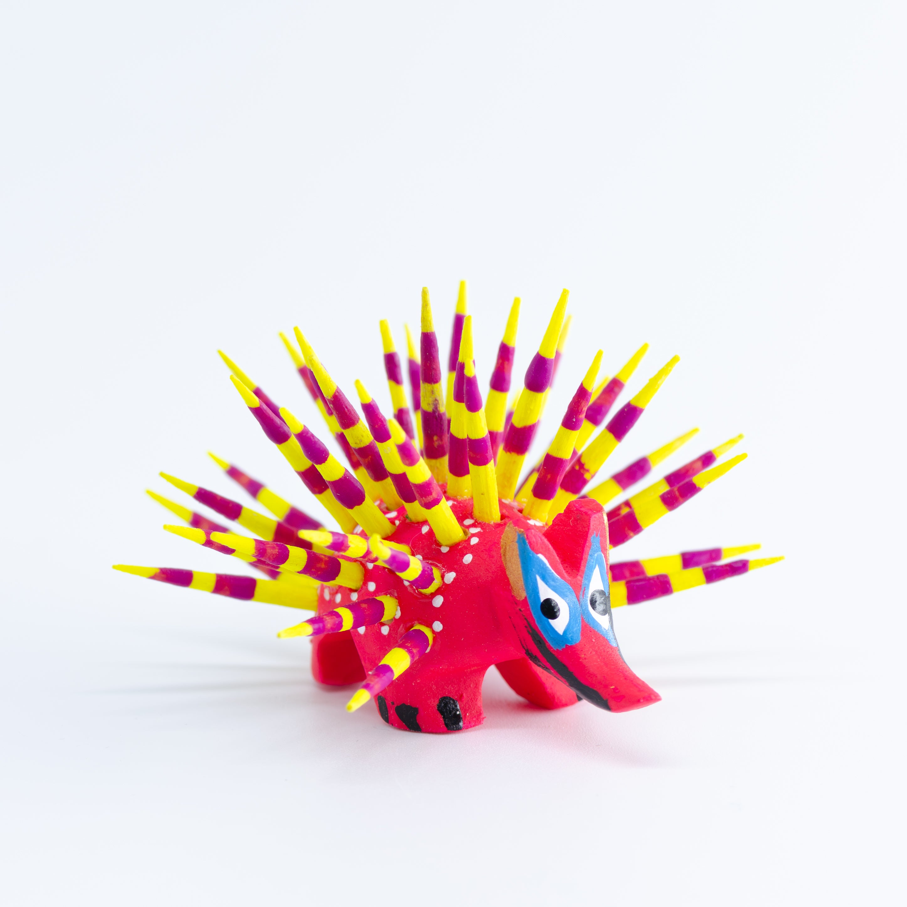 Hand Painted Porcupine Wooden Figurine Alebrije