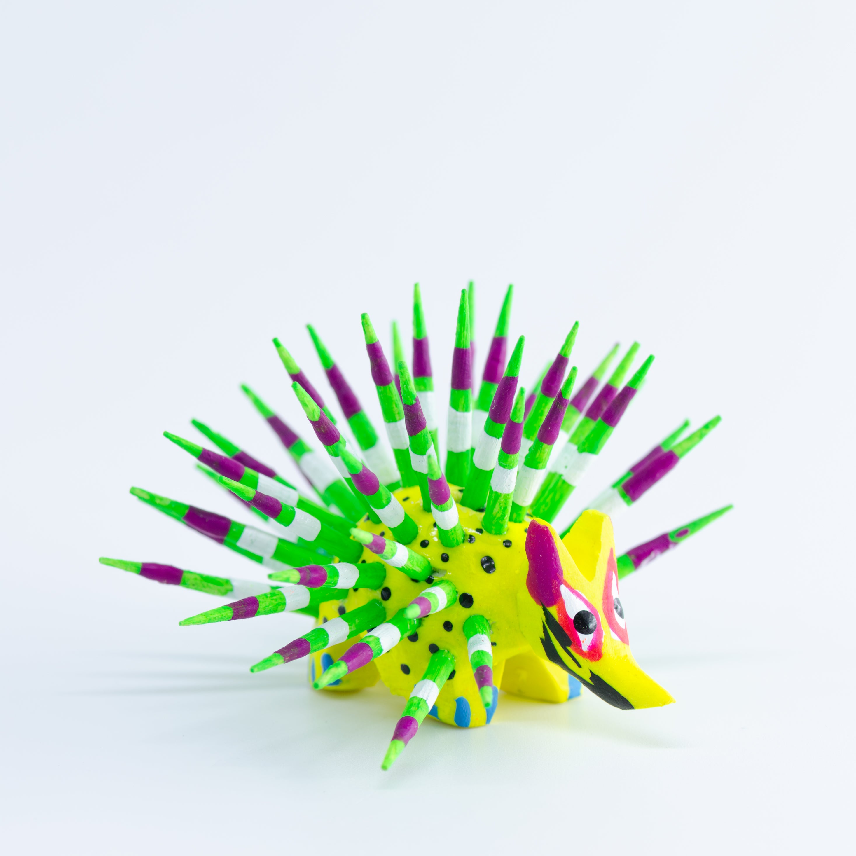Hand Painted Porcupine Wooden Figurine Alebrije