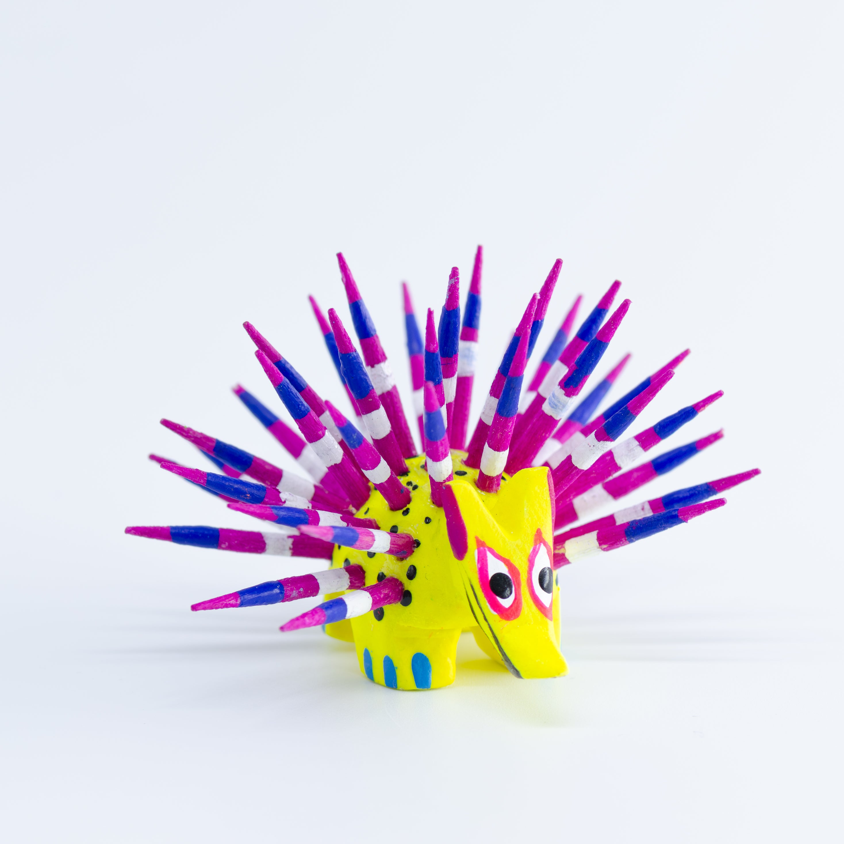 Hand Painted Porcupine Wooden Figurine Alebrije