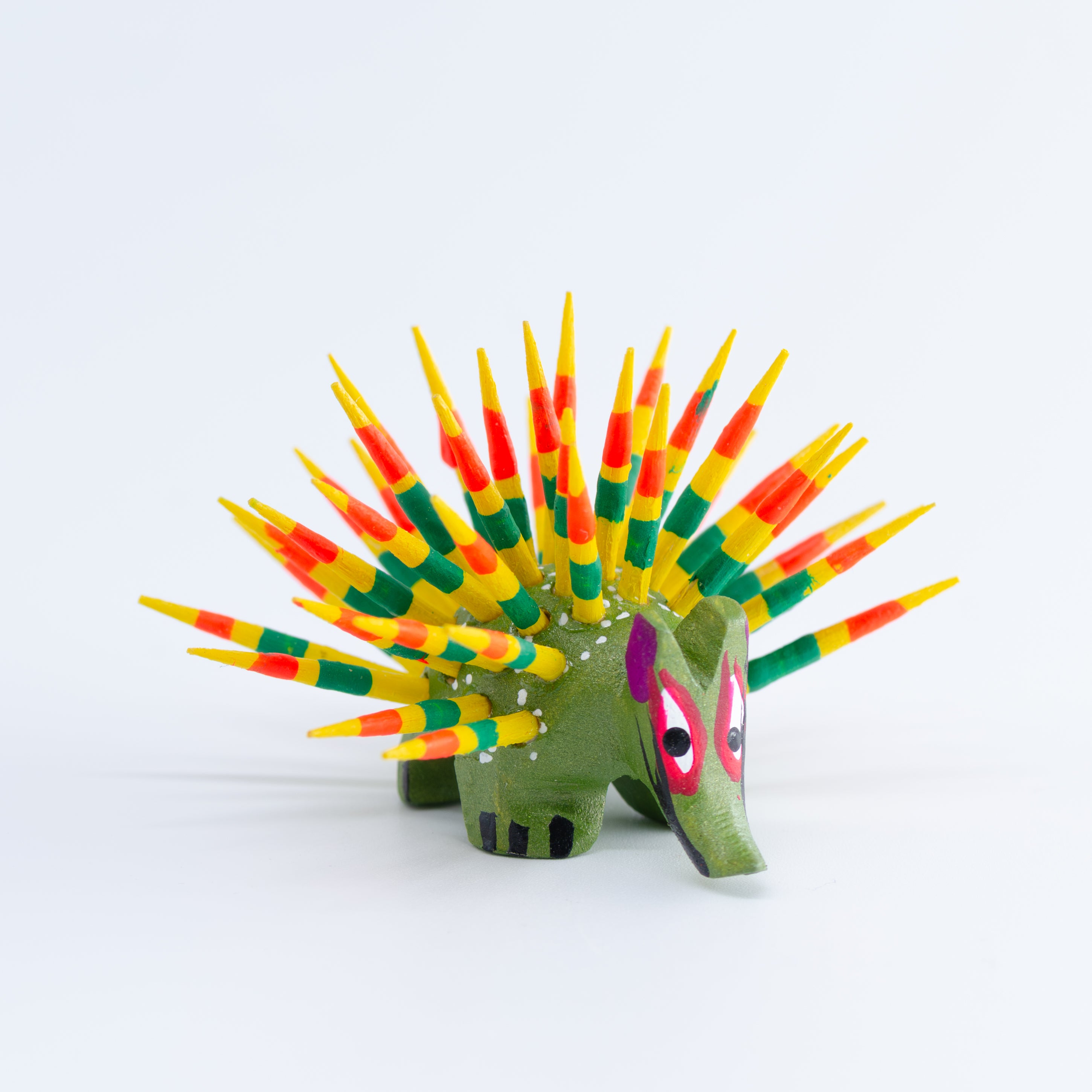 Hand Painted Porcupine Wooden Figurine Alebrije