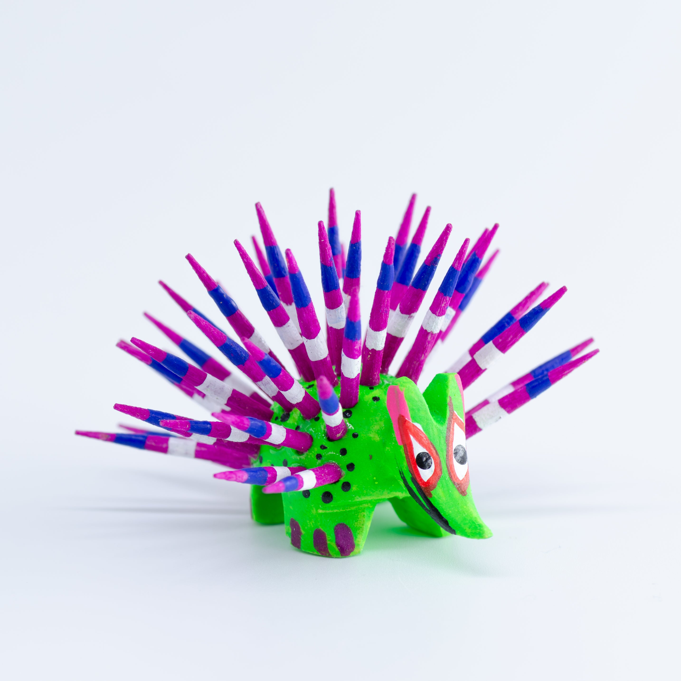 Hand Painted Porcupine Wooden Figurine Alebrije