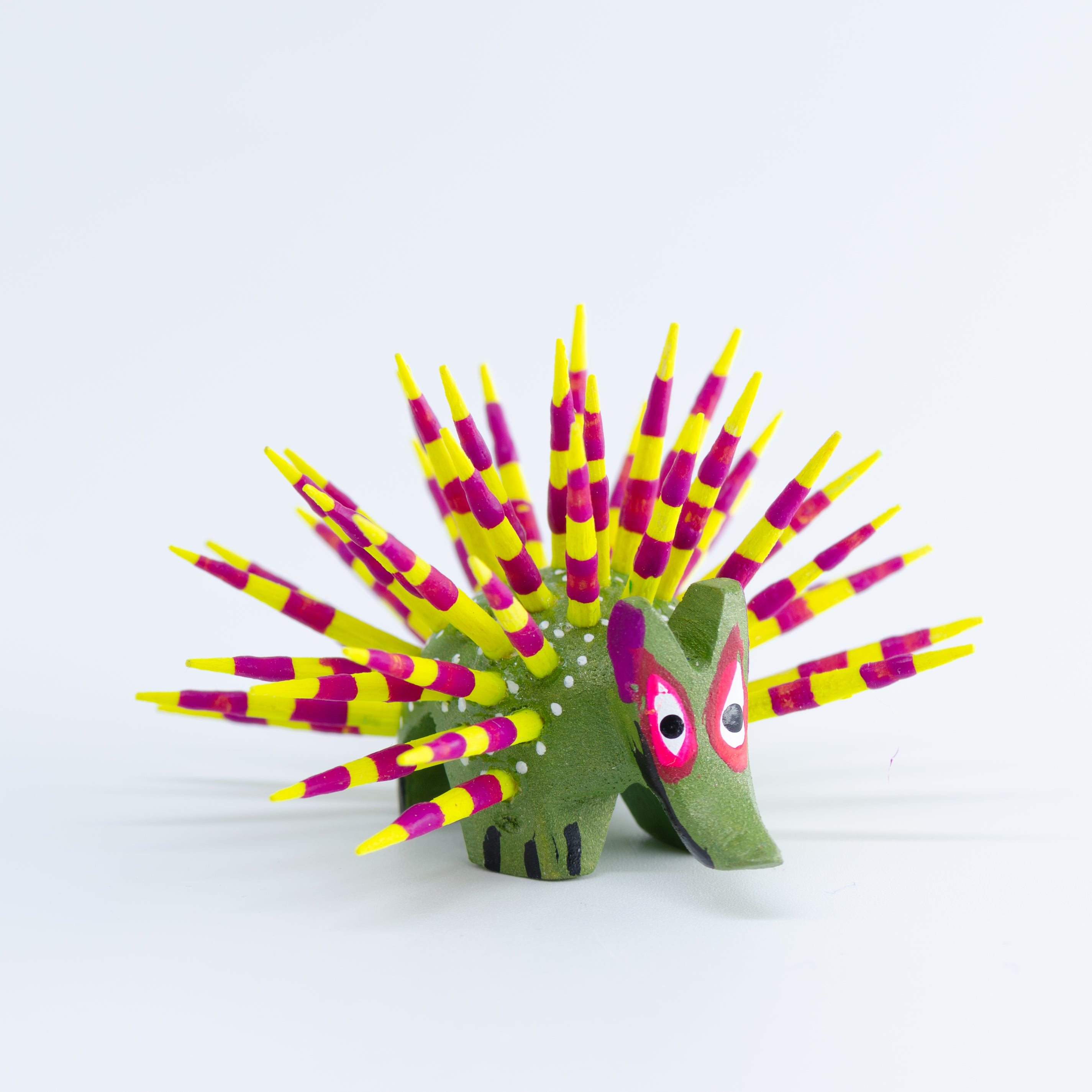 Hand Painted Porcupine Wooden Figurine Alebrije