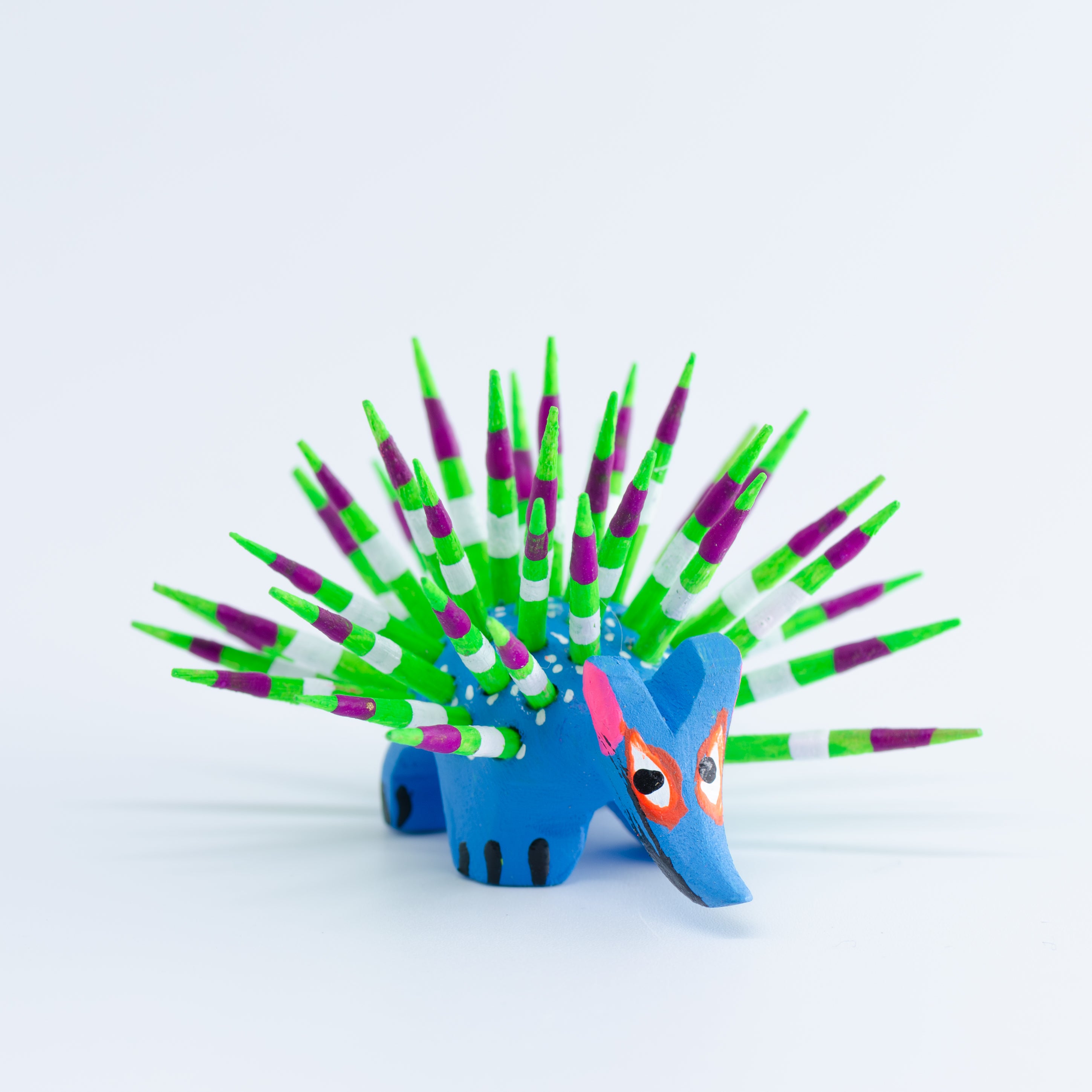 Hand Painted Porcupine Wooden Figurine Alebrije