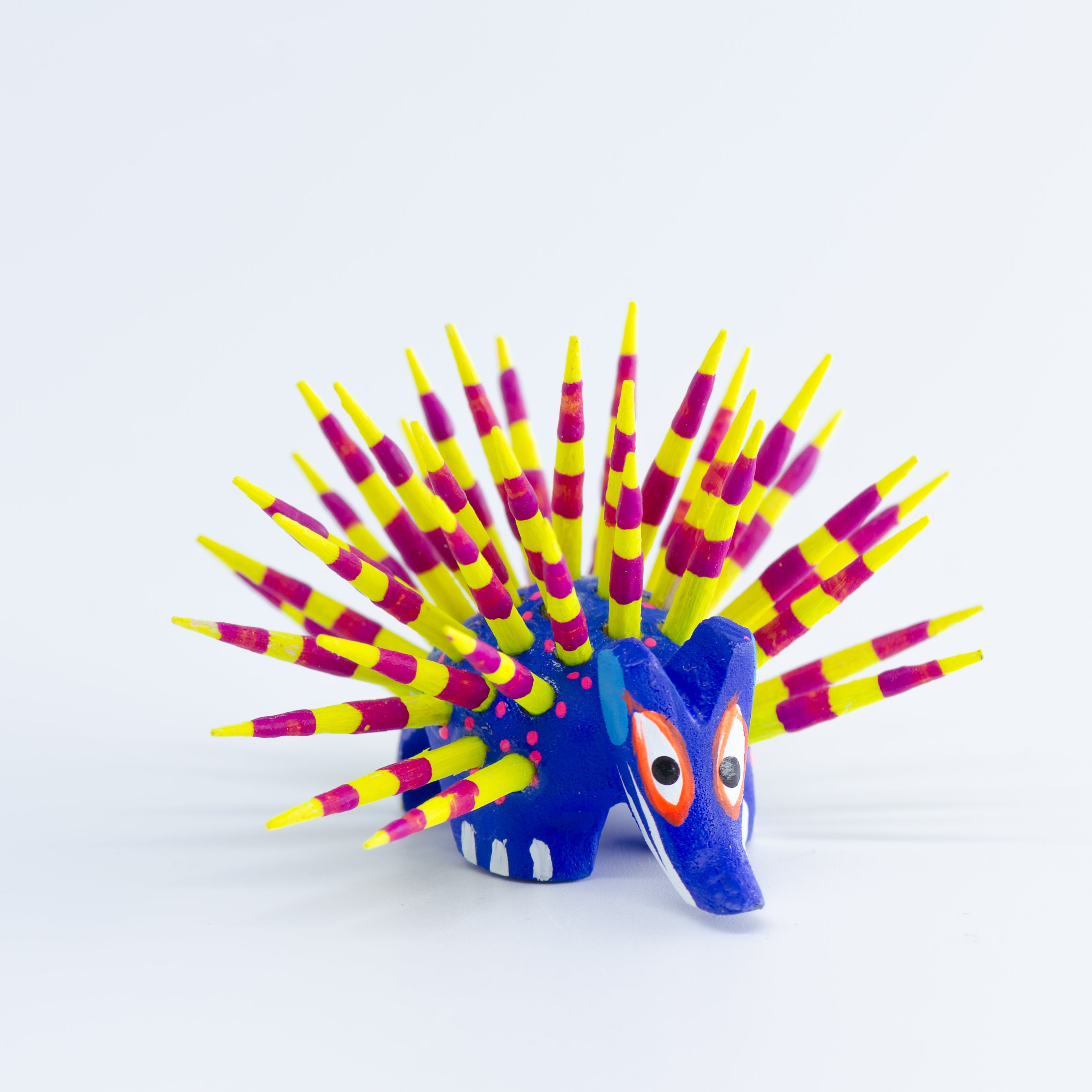 Hand Painted Porcupine Wooden Figurine Alebrije