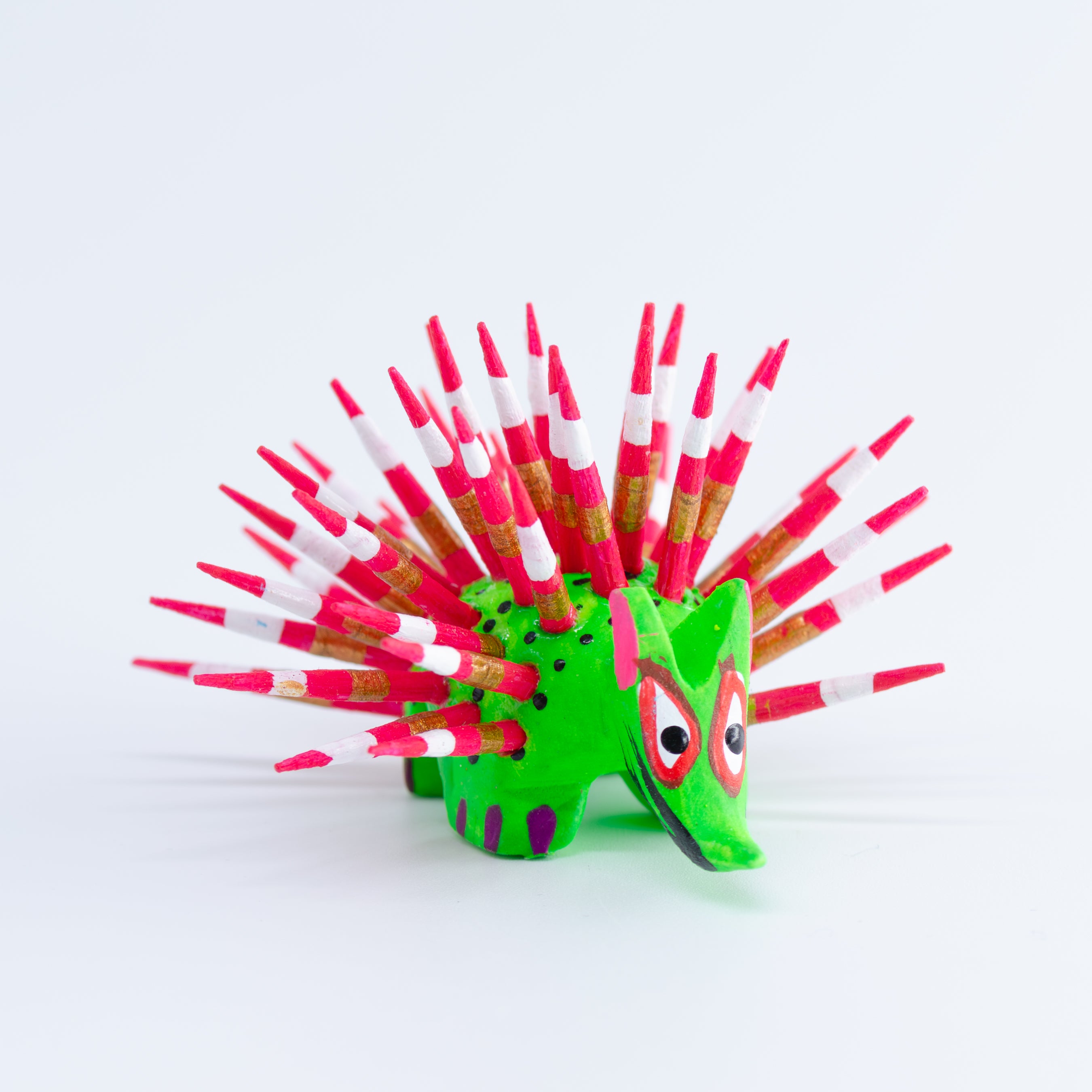 Hand Painted Porcupine Wooden Figurine Alebrije