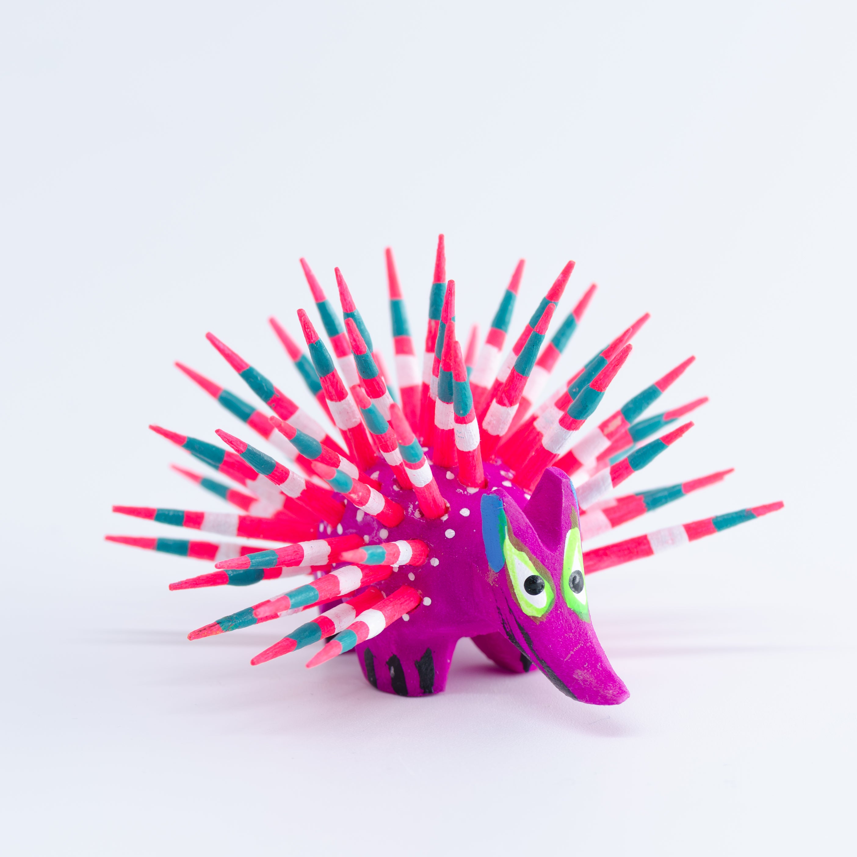Hand Painted Porcupine Wooden Figurine Alebrije