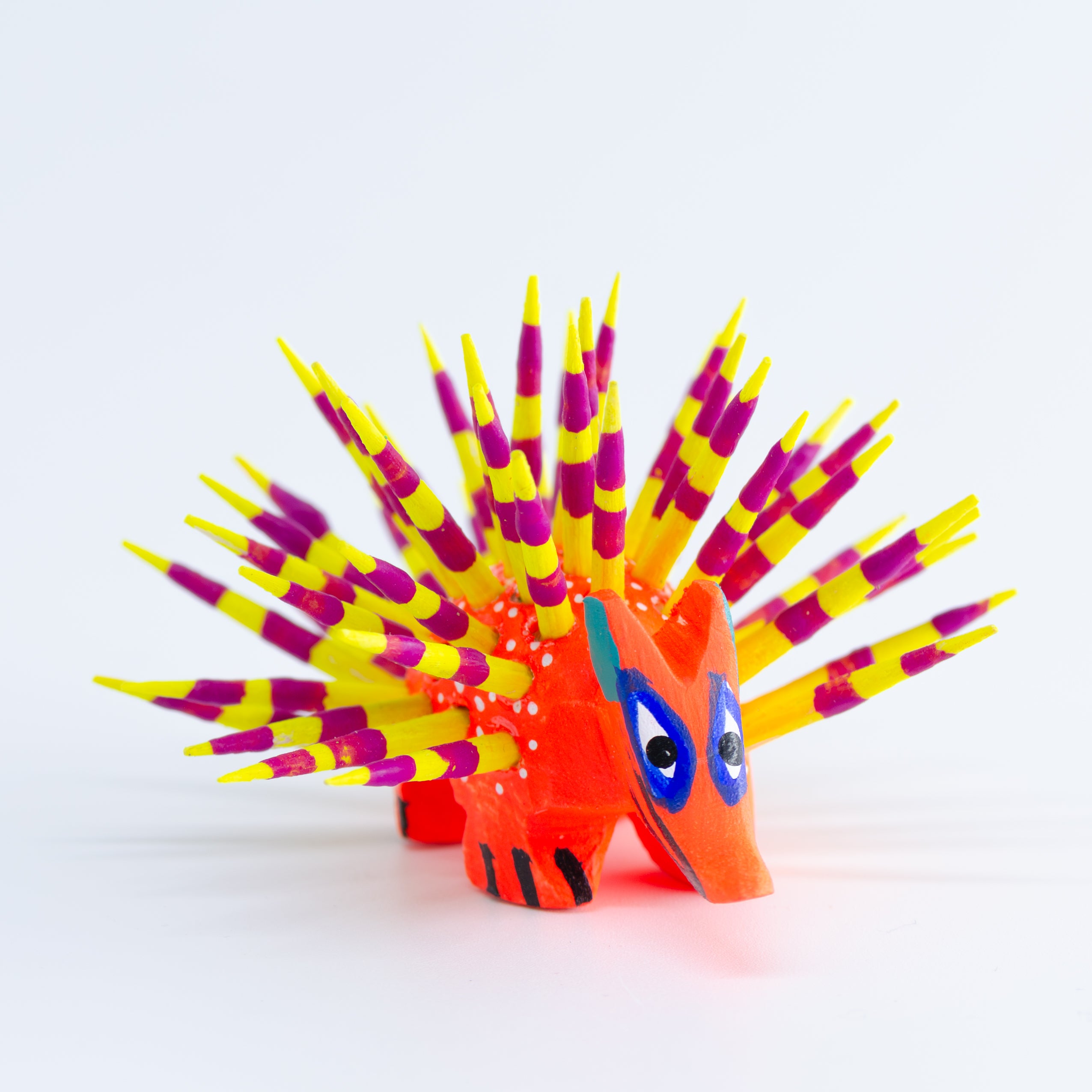 Hand Painted Porcupine Wooden Figurine Alebrije