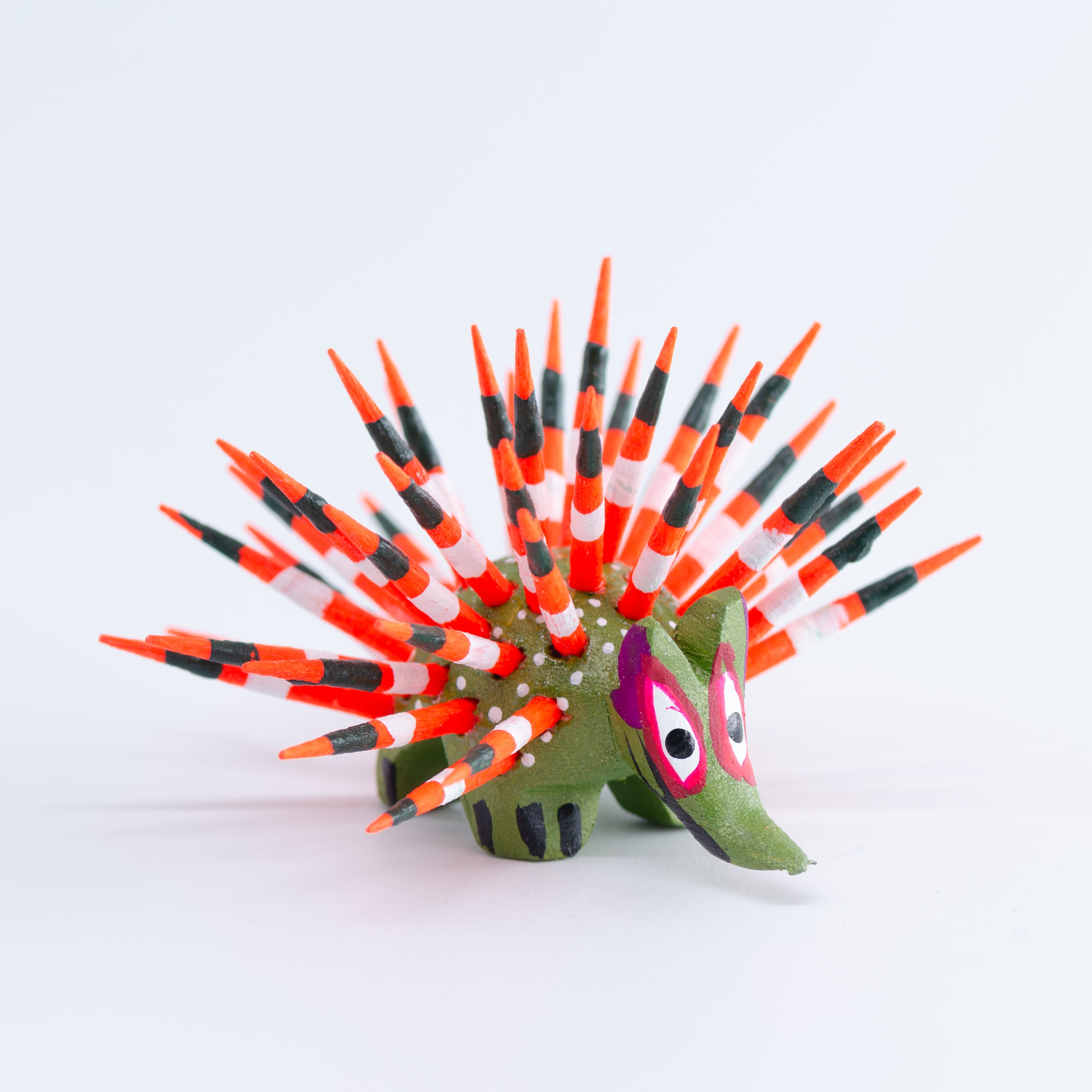 Hand Painted Porcupine Wooden Figurine Alebrije