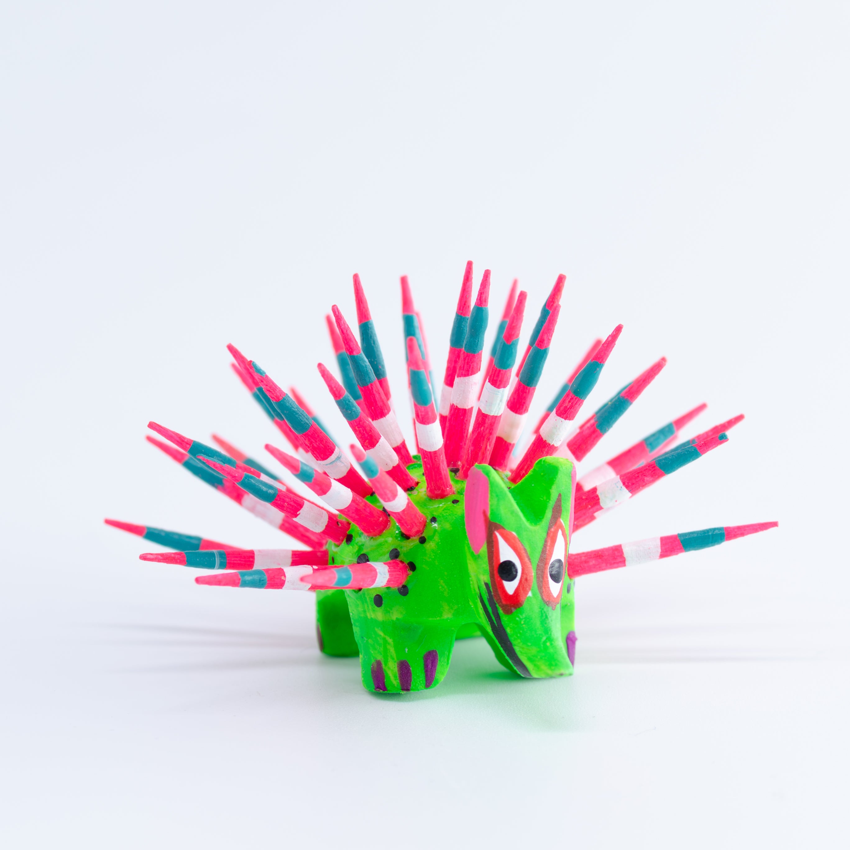 Hand Painted Porcupine Wooden Figurine Alebrije