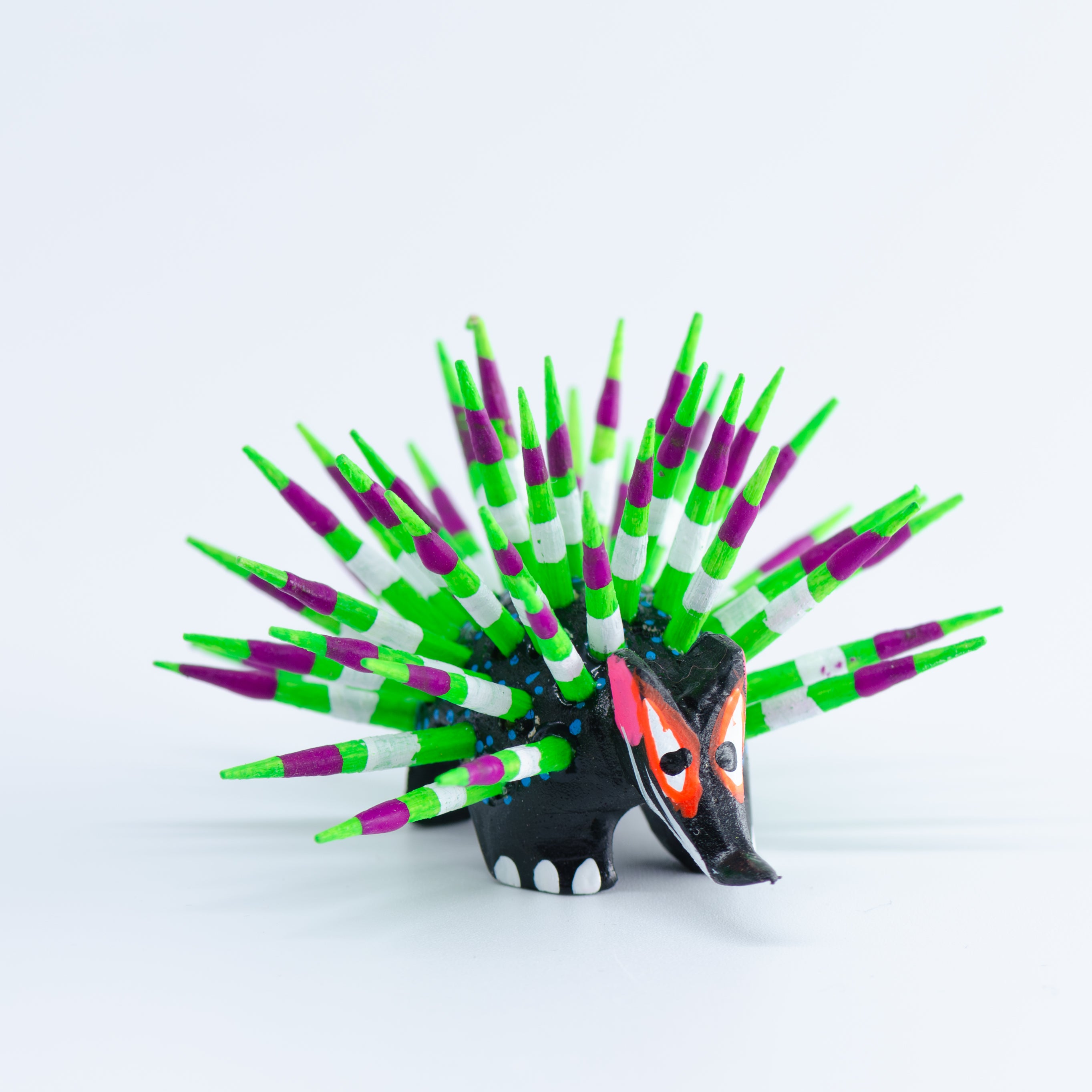 Hand Painted Porcupine Wooden Figurine Alebrije