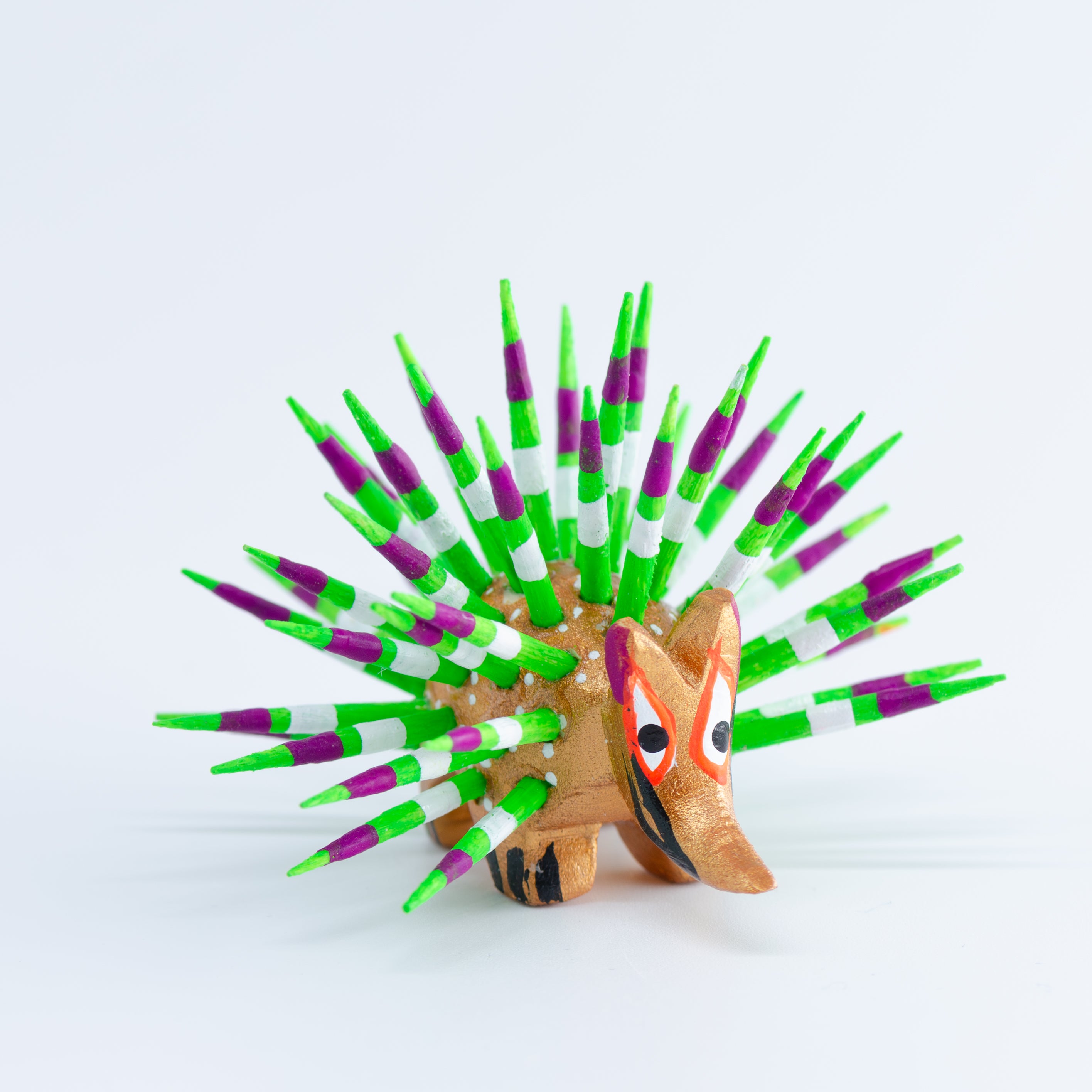 Hand Painted Porcupine Wooden Figurine Alebrije