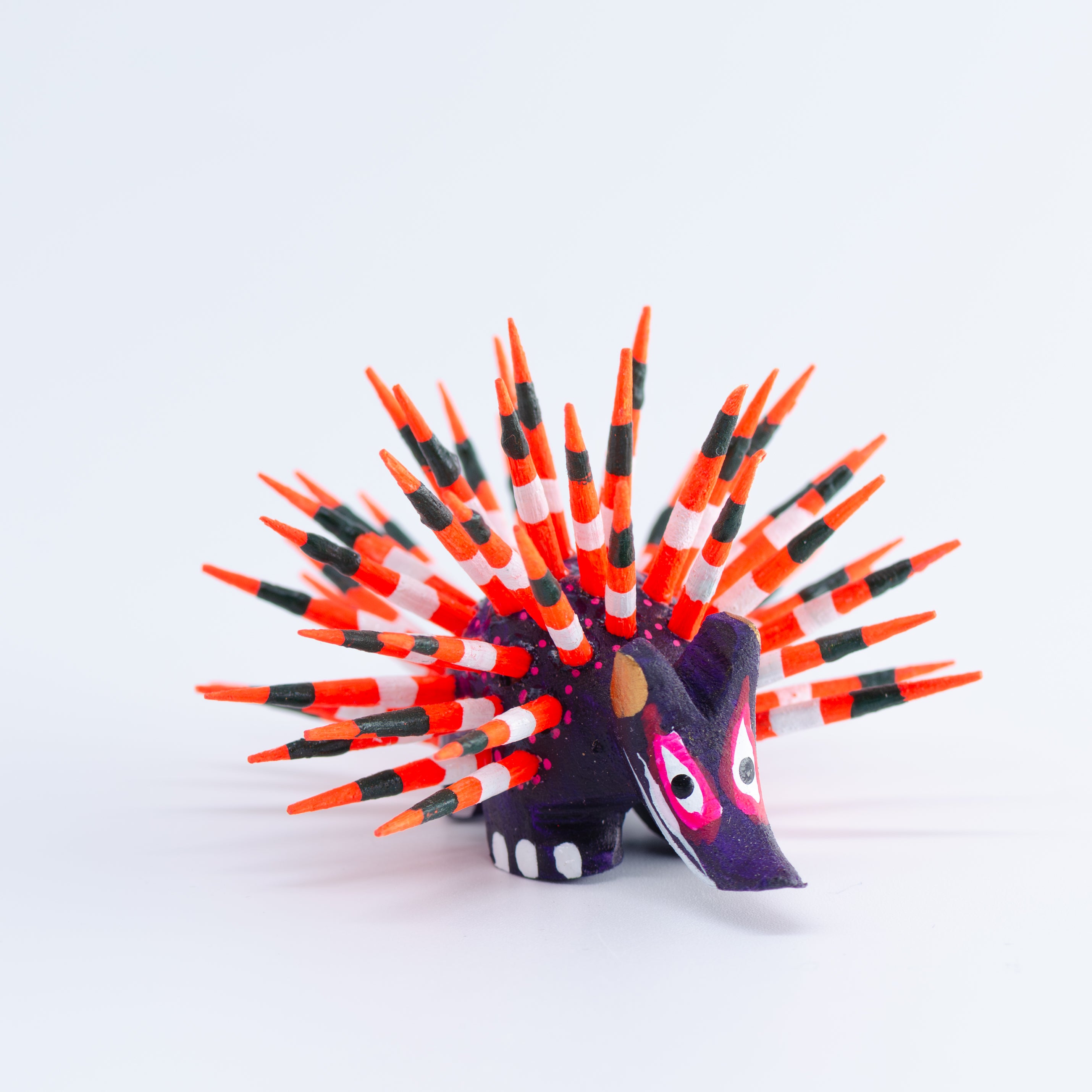 Hand Painted Porcupine Wooden Figurine Alebrije