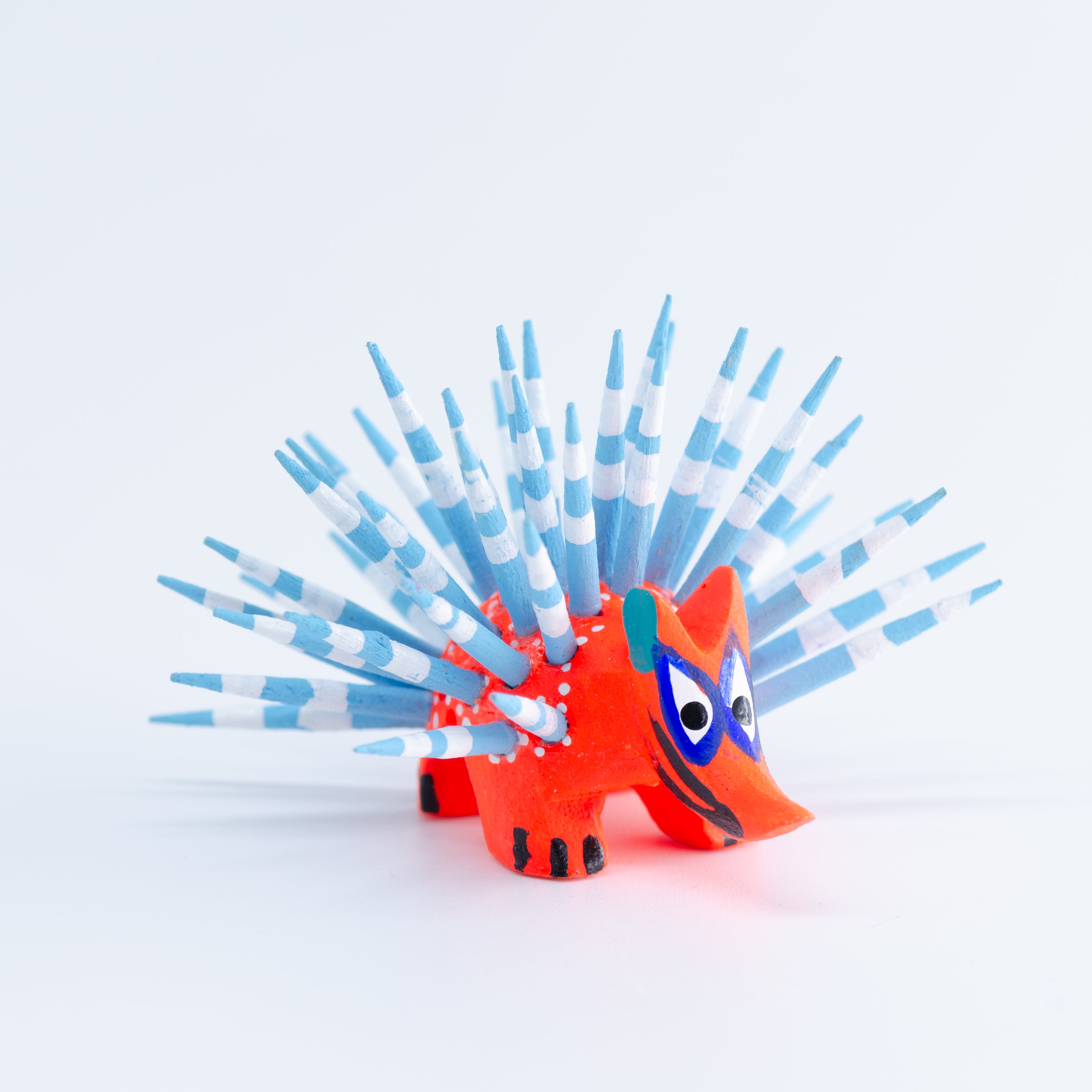 Hand Painted Porcupine Wooden Figurine Alebrije
