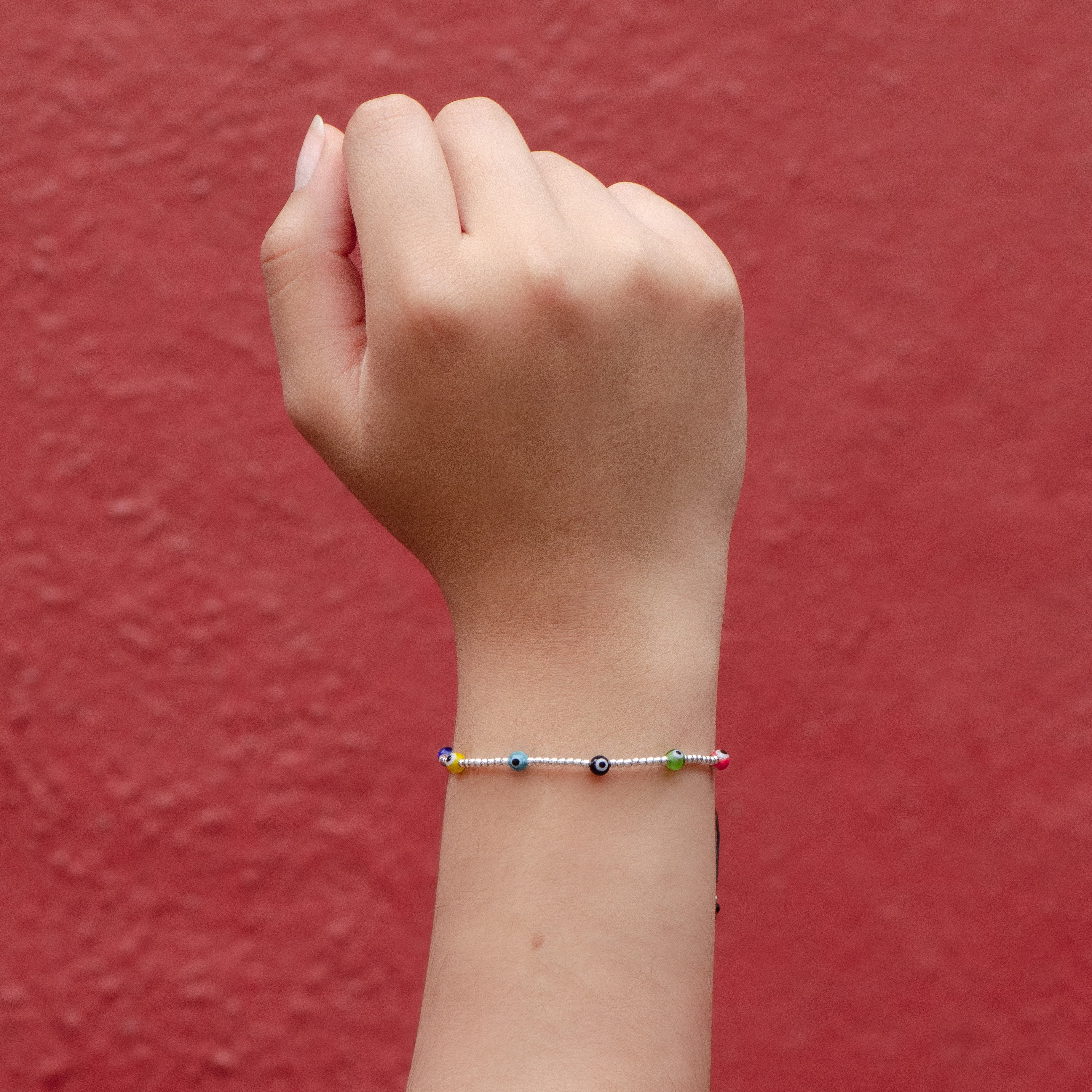 Sterling Silver Evil Eye Bracelet