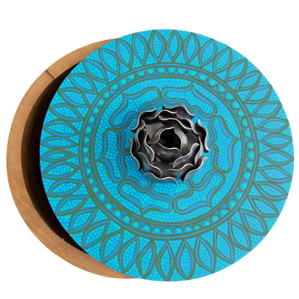 Hand-painted Parota Solid Wood Kitchen Tortillero/Basket