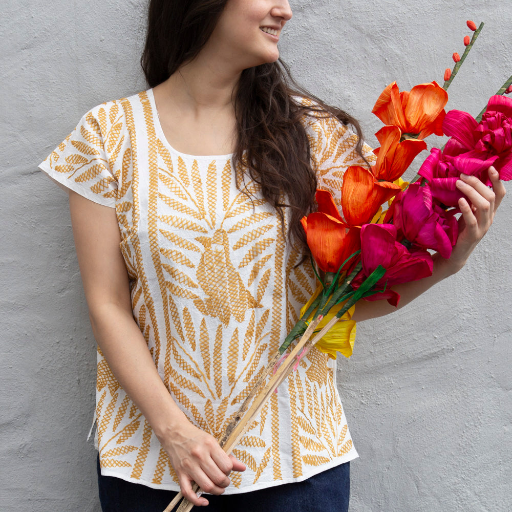 Stitched Palmita Hand-Embroidered Blouse