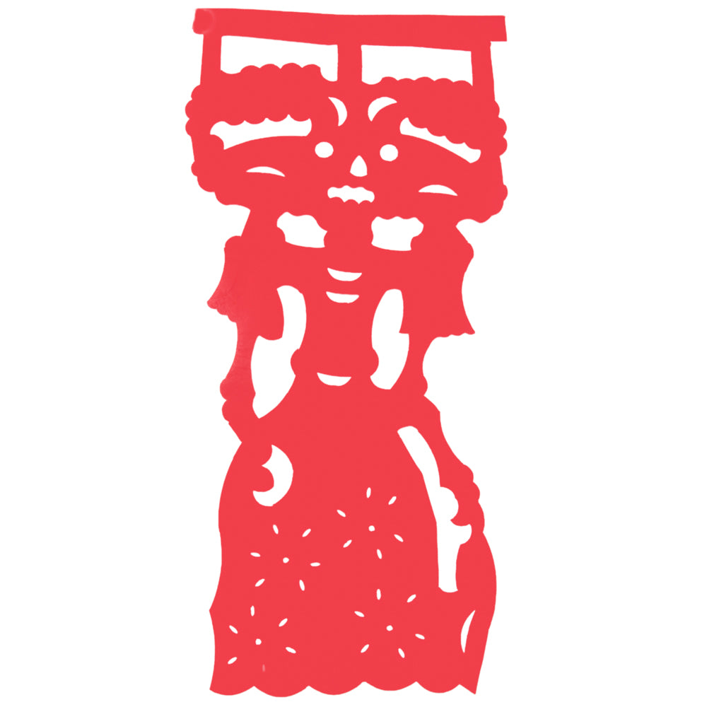 Colorful La Catrina Papel Picado Banner