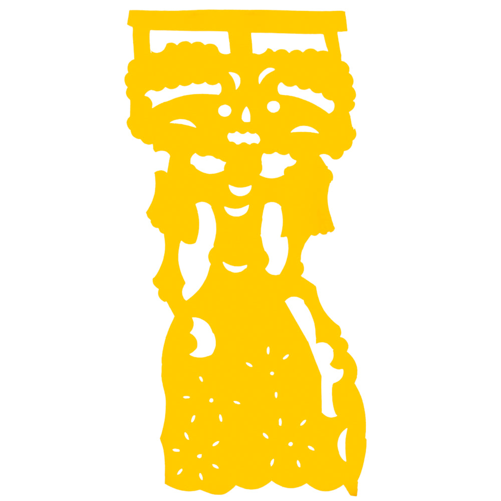 Colorful La Catrina Papel Picado Banner