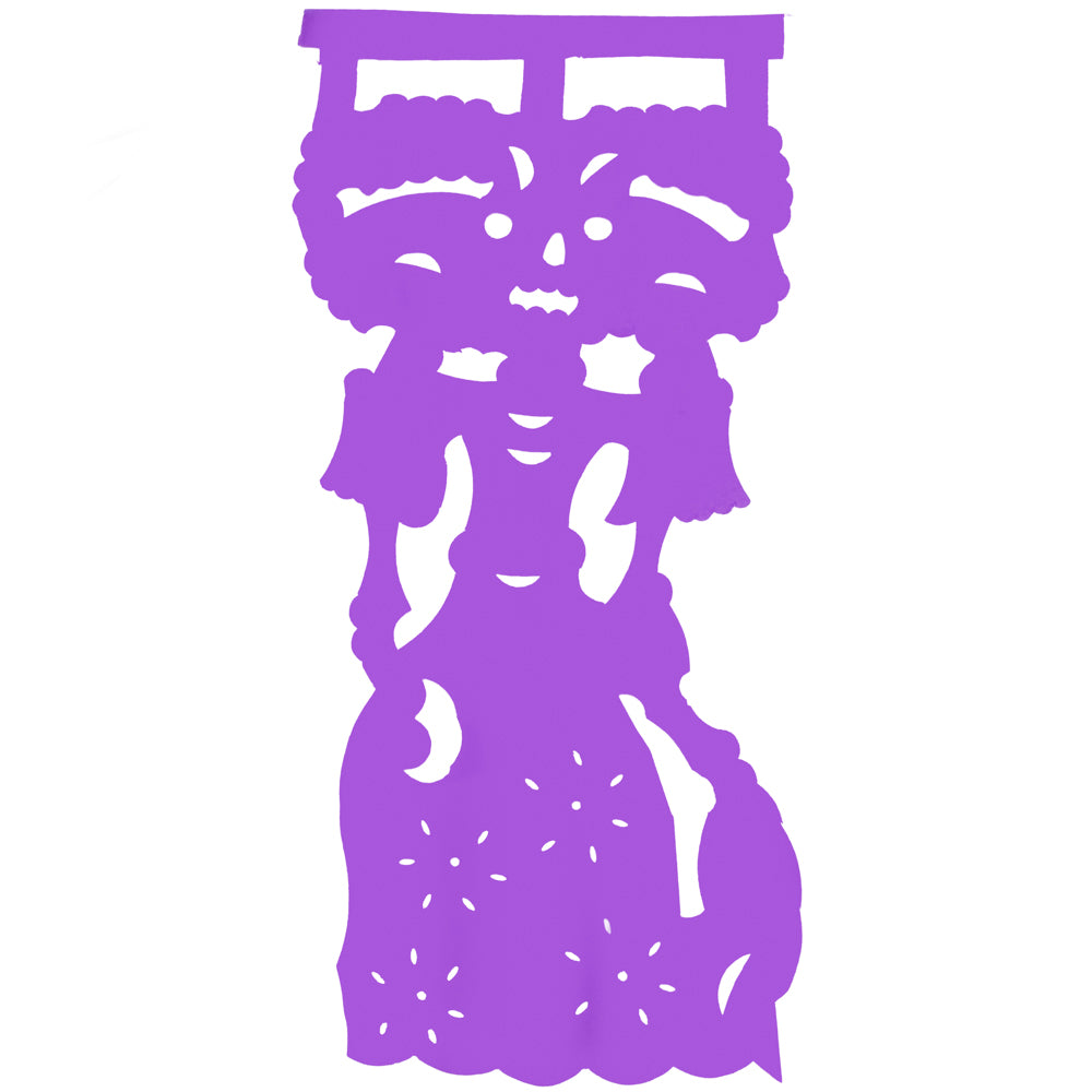 Colorful La Catrina Papel Picado Banner