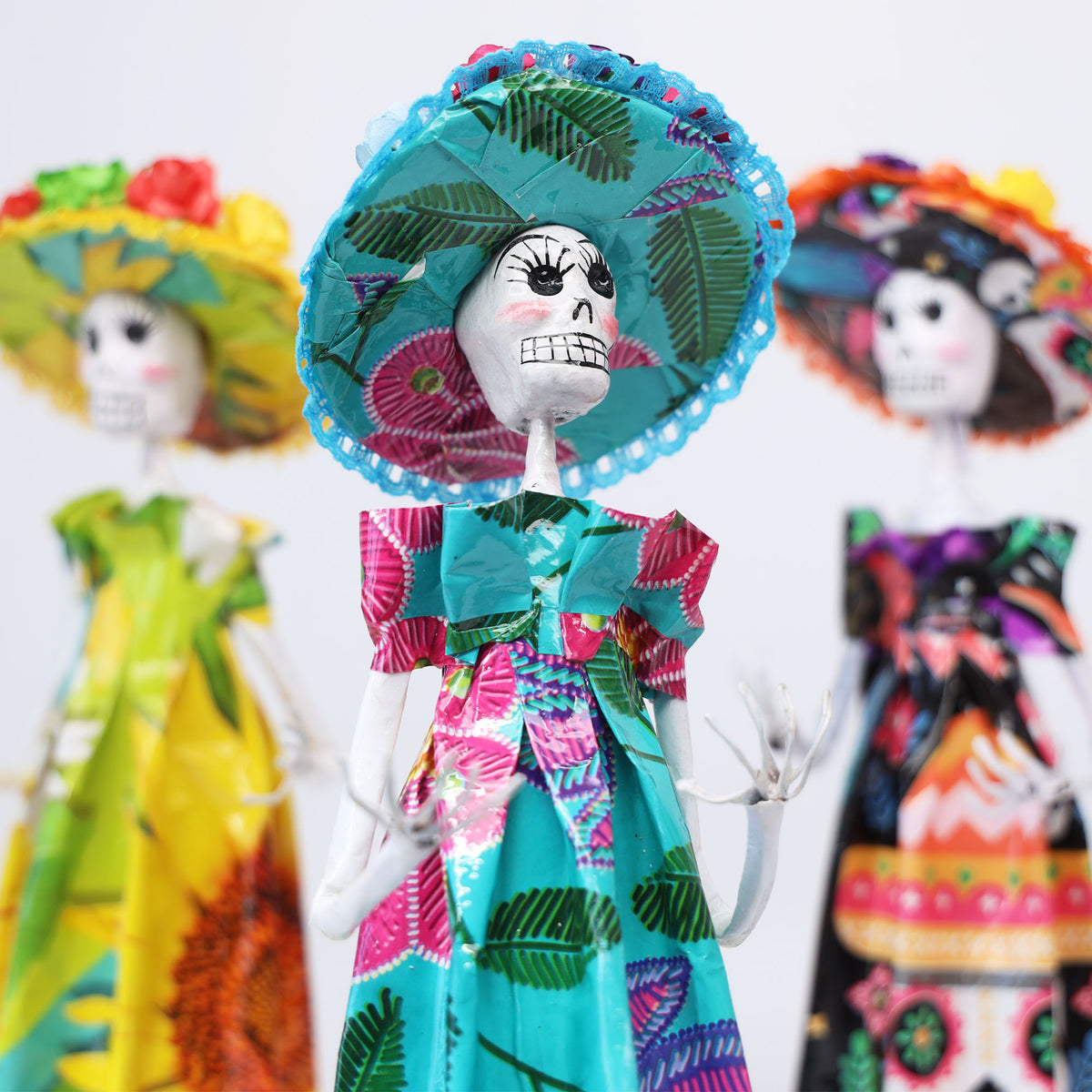 Papier-Mâché Traditional Catrina Sculpture