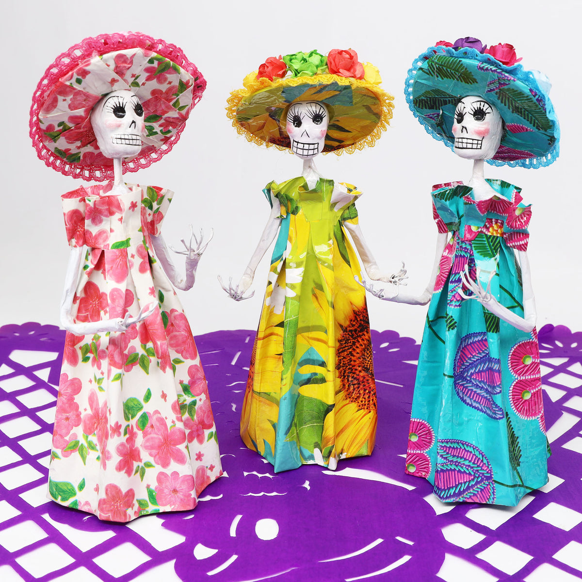 Papier-Mâché Traditional Catrina Sculpture