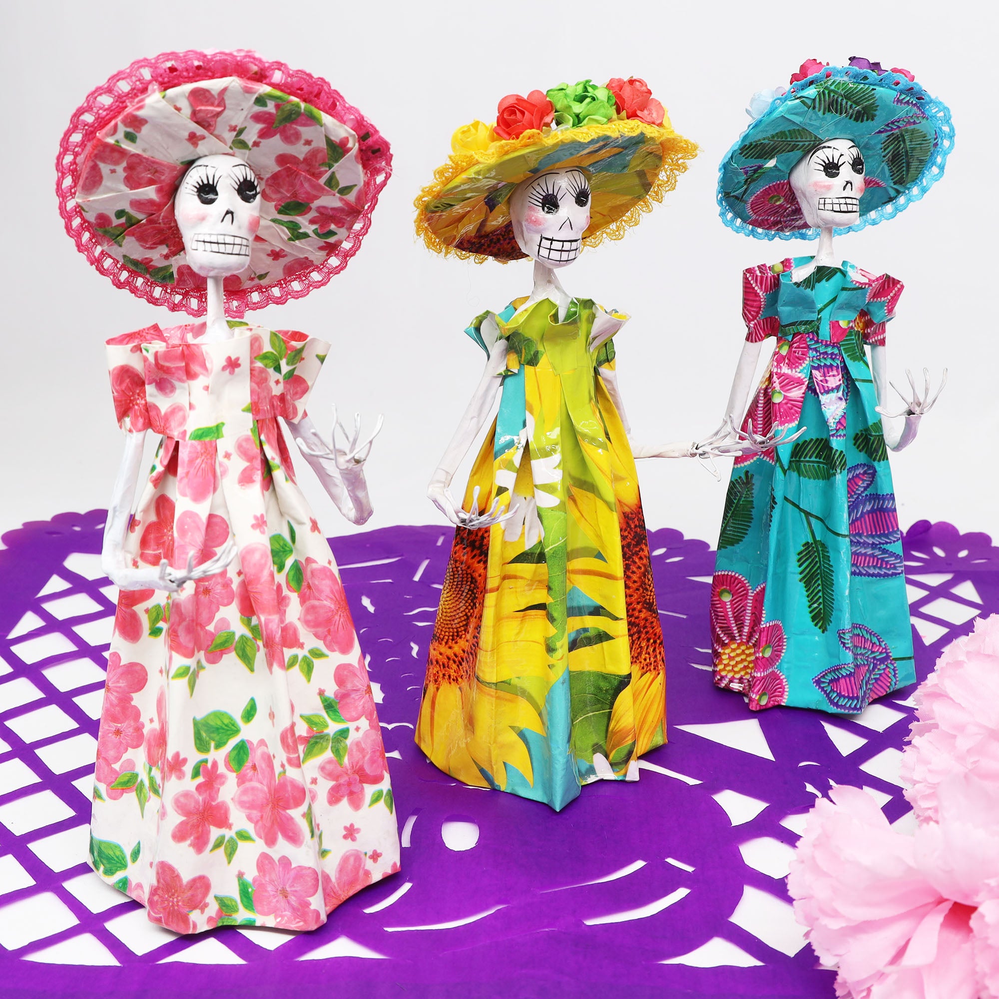 Papier-Mâché Traditional Catrina Sculpture