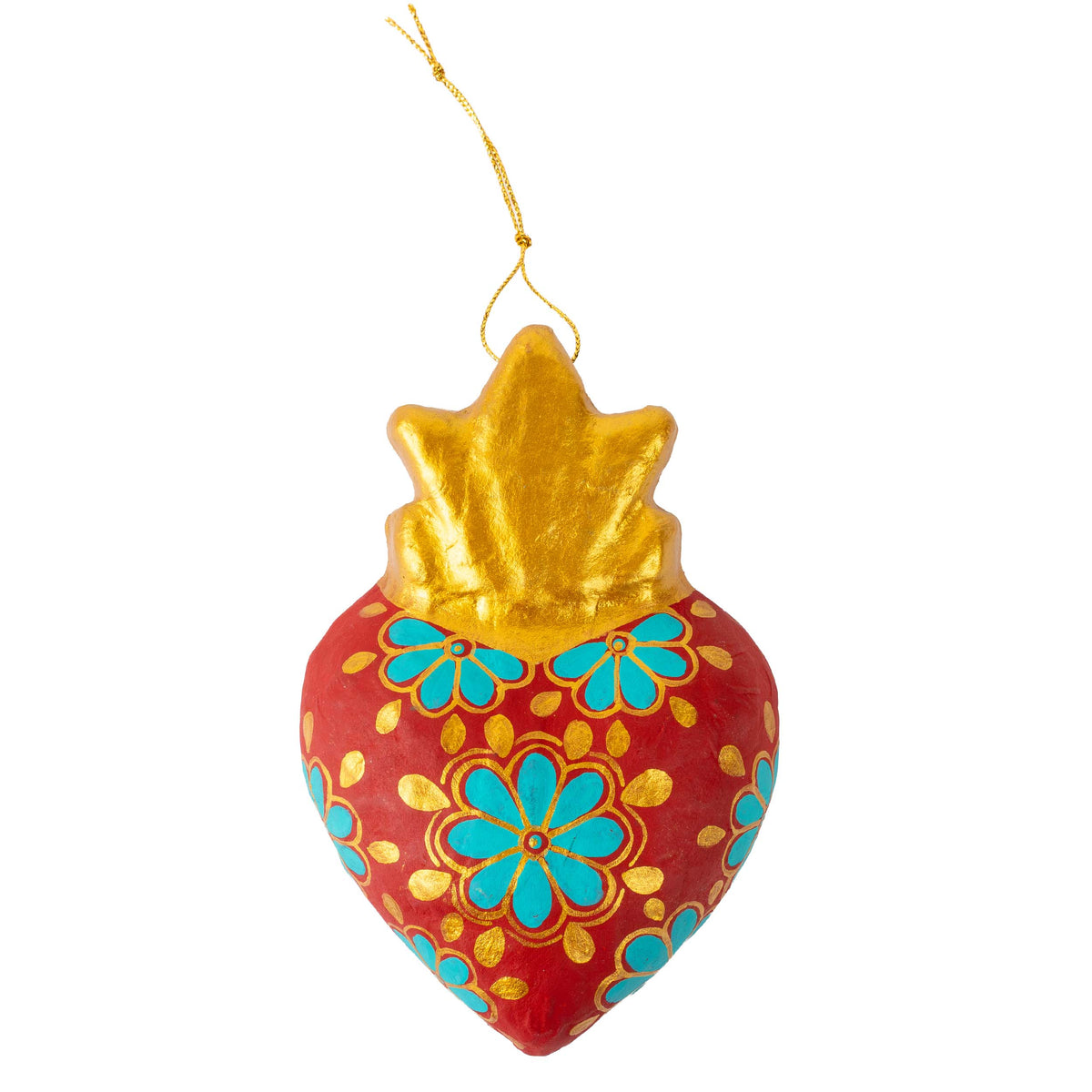 Papier Mâche Corazón Ornament