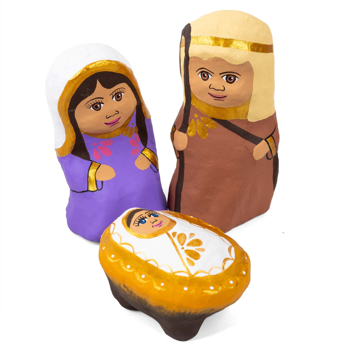 Papier Mâche Nativity Scene