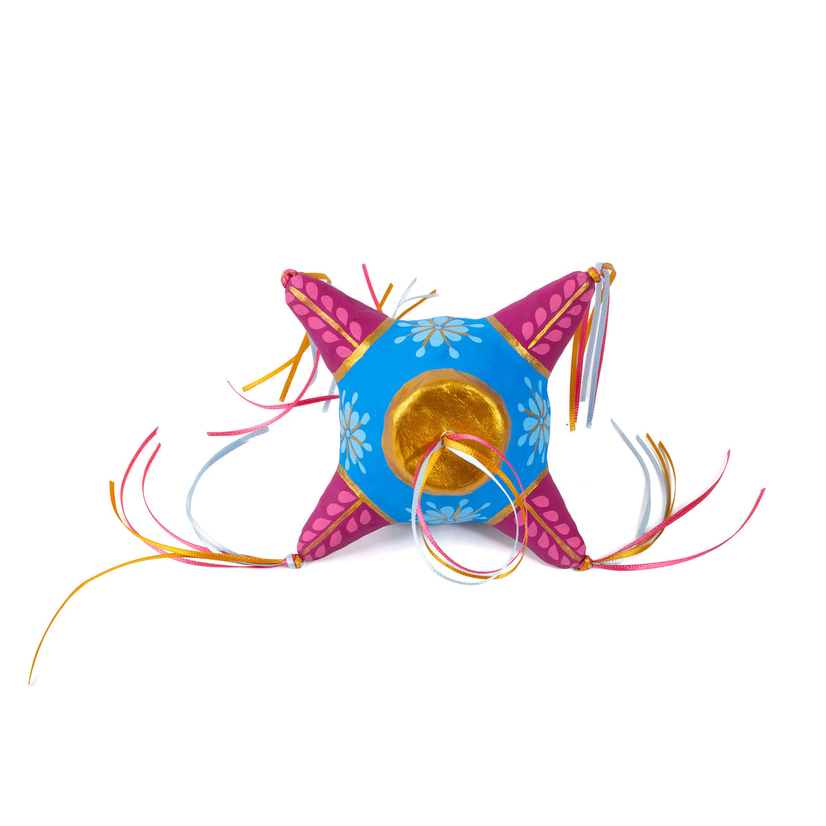 Papier Mǎche Estrella Piñata Ornaments with Tassels