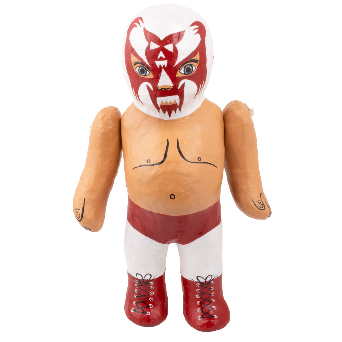Papier-Mâché Luchadores Dolls Sculptures