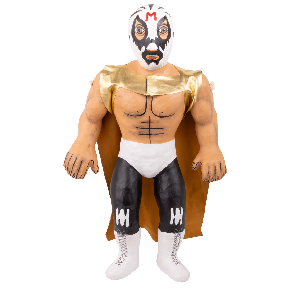 Papier-Mâché Luchadores Dolls Sculptures