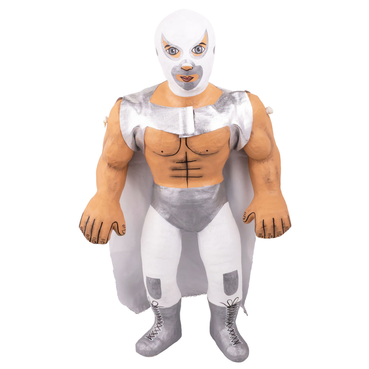 Papier-Mâché Luchadores Dolls Sculptures