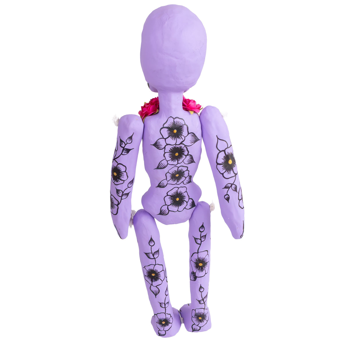 Papier-Mâché Calaca Skeleton with a Heart