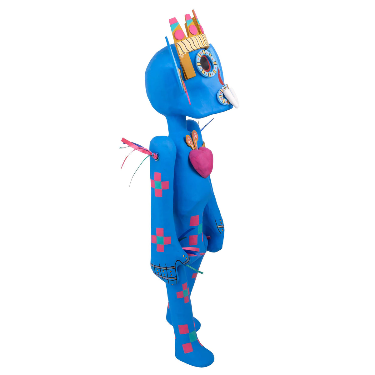 Papier-Mâché Tláloc Sculpture