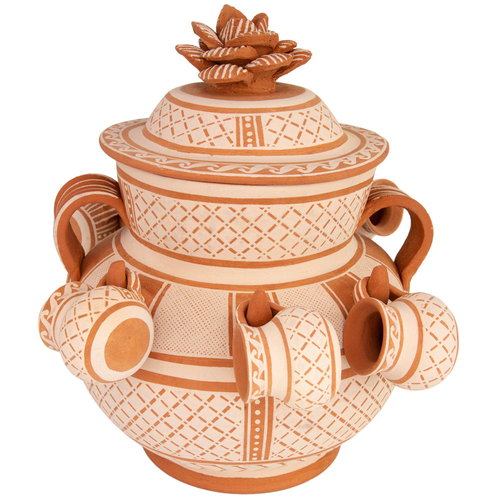 Patamban Ponchera, Vase with Mini Mug